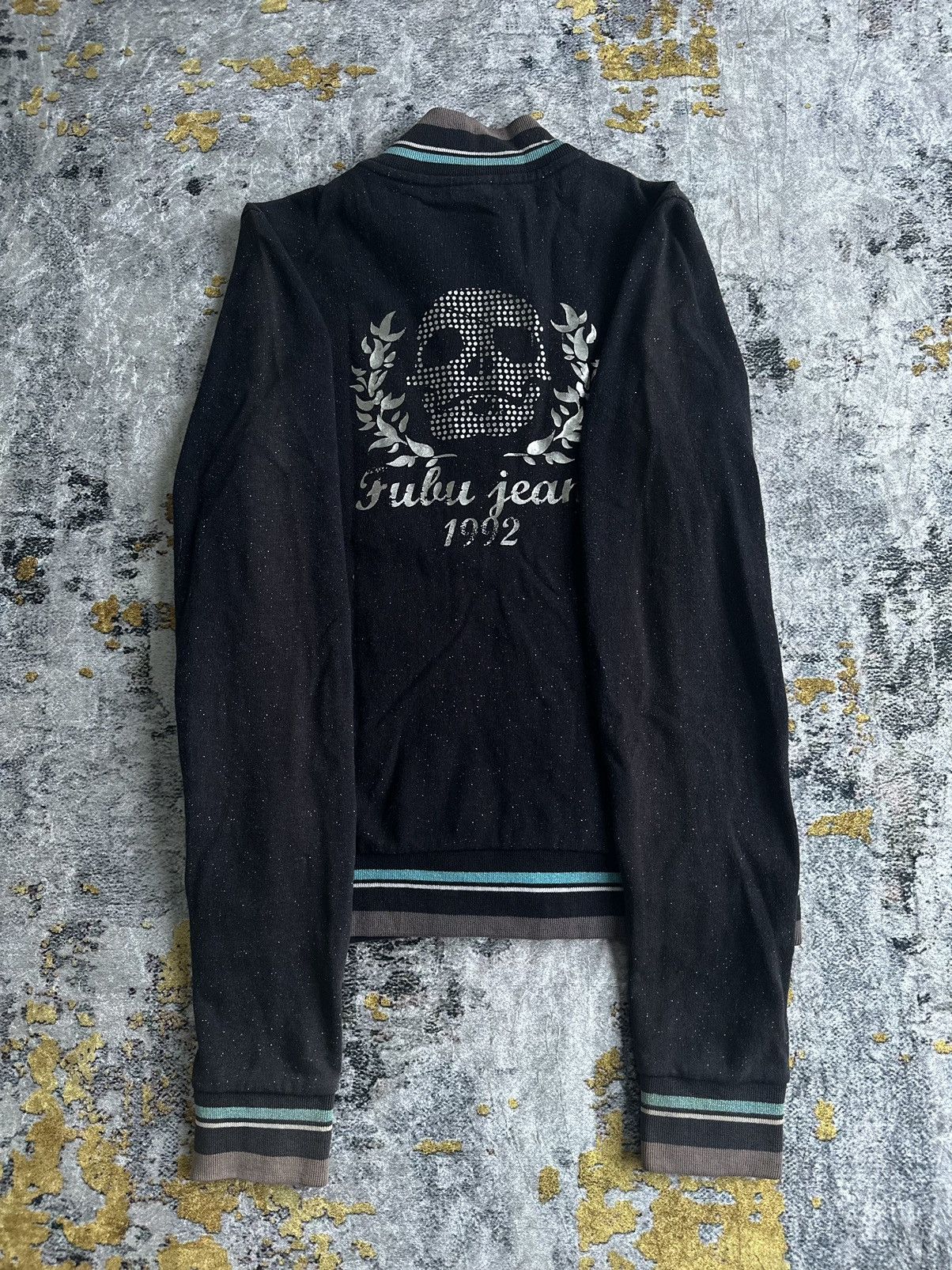 Hysteric Glamour GLITTER STUDDED SKULL FUBU LIGHT JACKET GOTHIC STYLE Size US XS / EU 42 / 0 - 10 Thumbnail