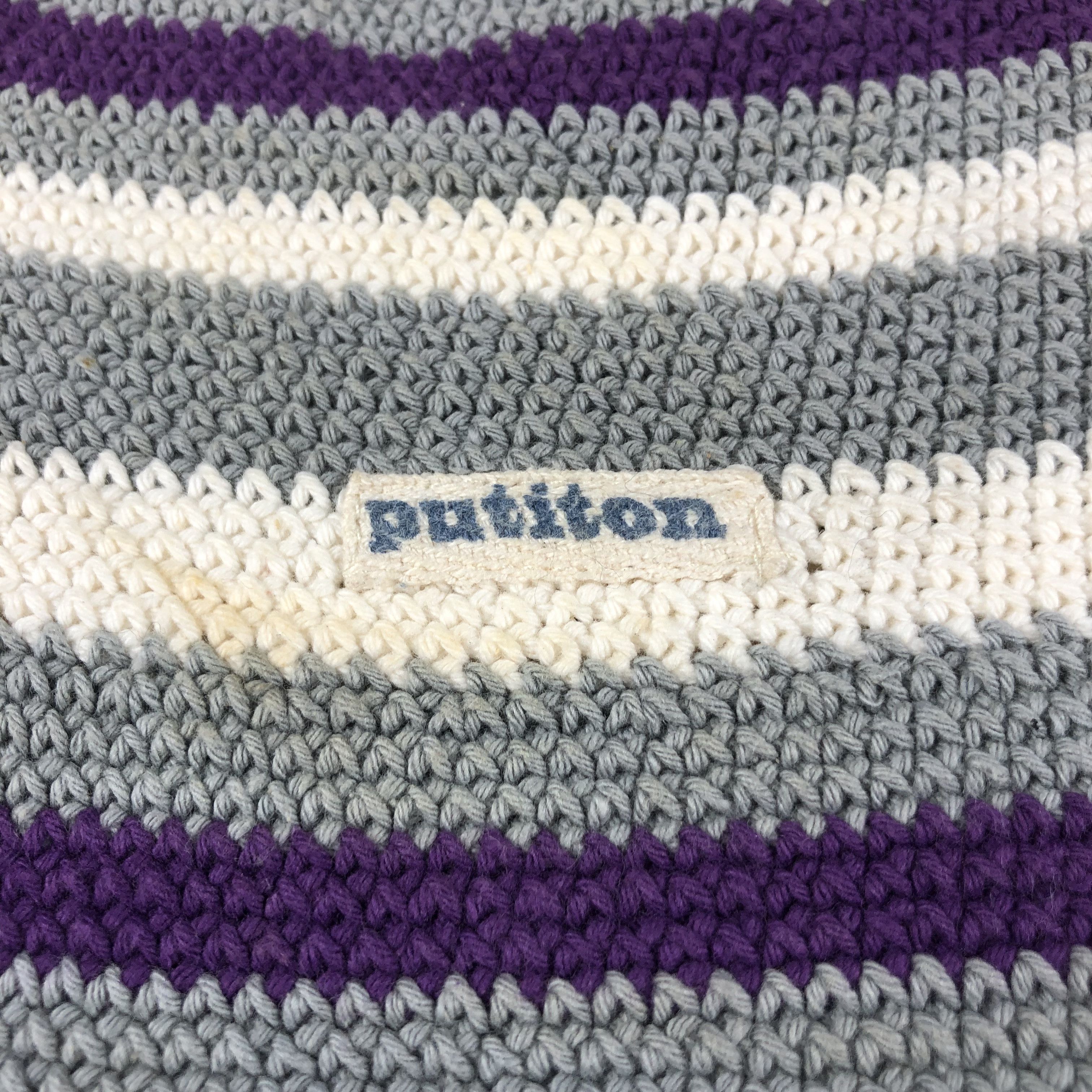Vintage Put It On Striped Cotton Beanie Snowcap Snow Hat B831 Size ONE SIZE - 4 Thumbnail