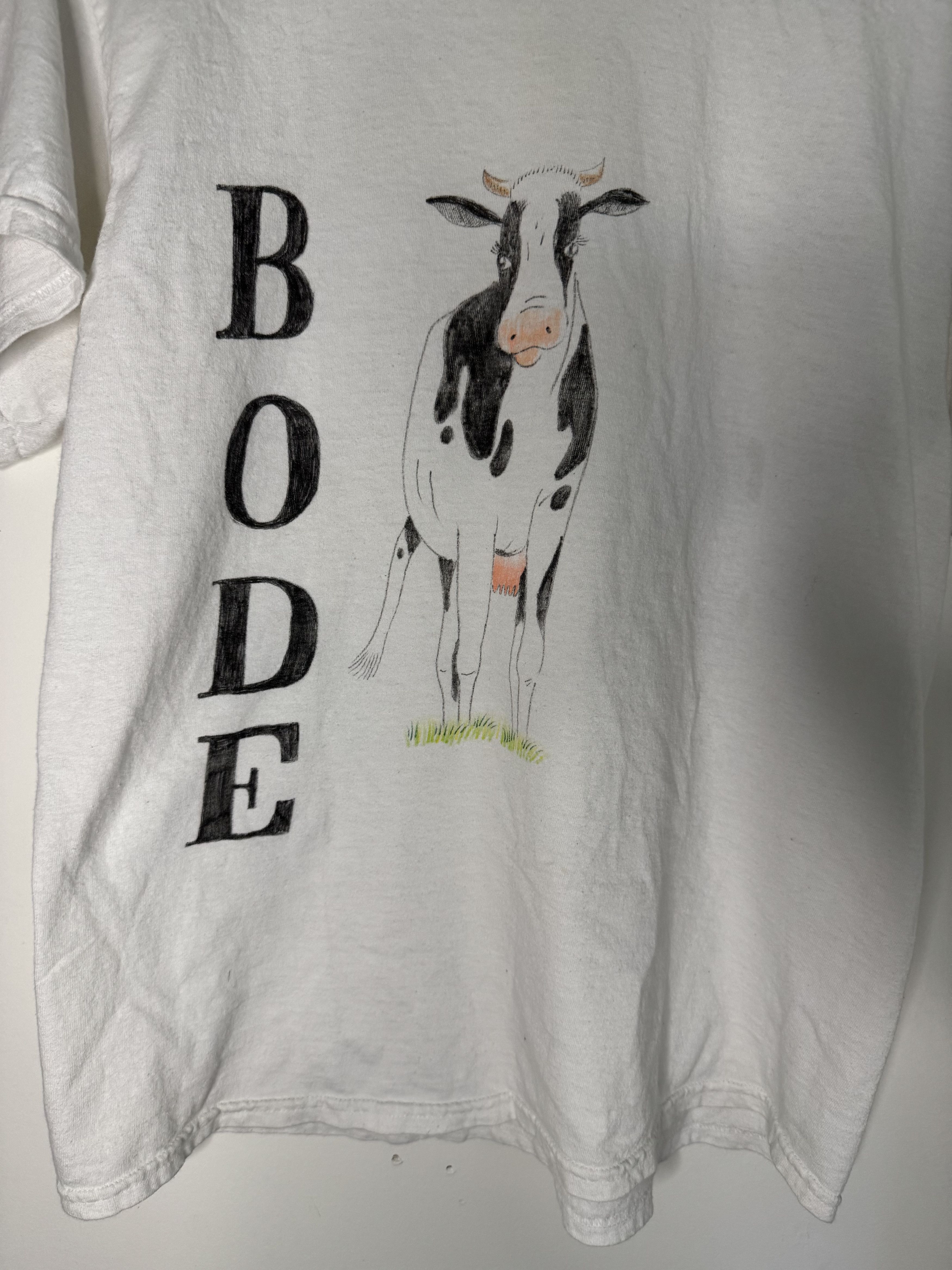 Bode Bode FW20 Hand-Drawn Cow Graphic T-Shirt Size US L / EU 52-54 / 3 - 2 Thumbnail