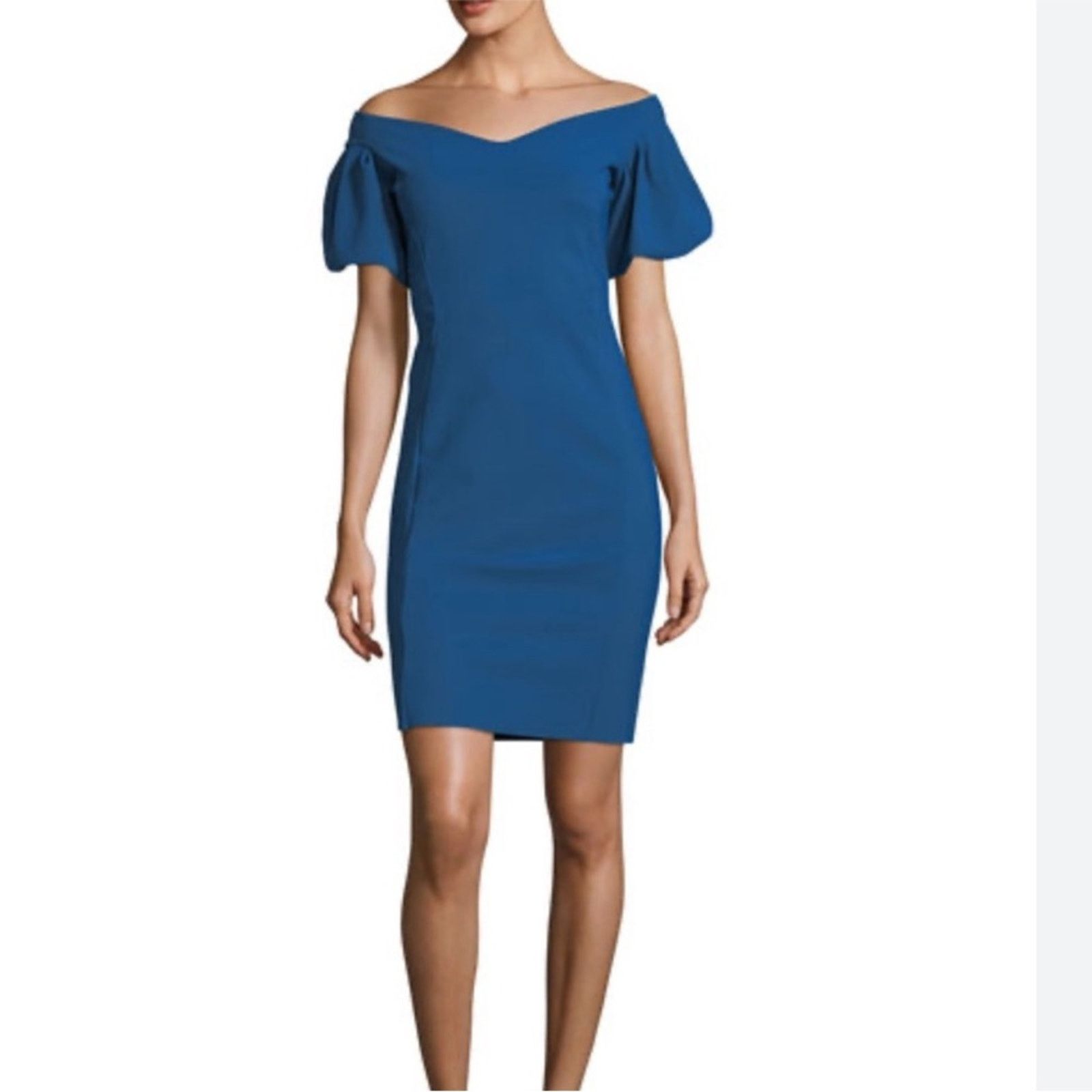 Chiara Boni CHIARA BONI Guendalina Puff-Sleeve Off-the-Shoulder Dress Size XL / US 12-14 / IT 48-50 - 1 Thumbnail
