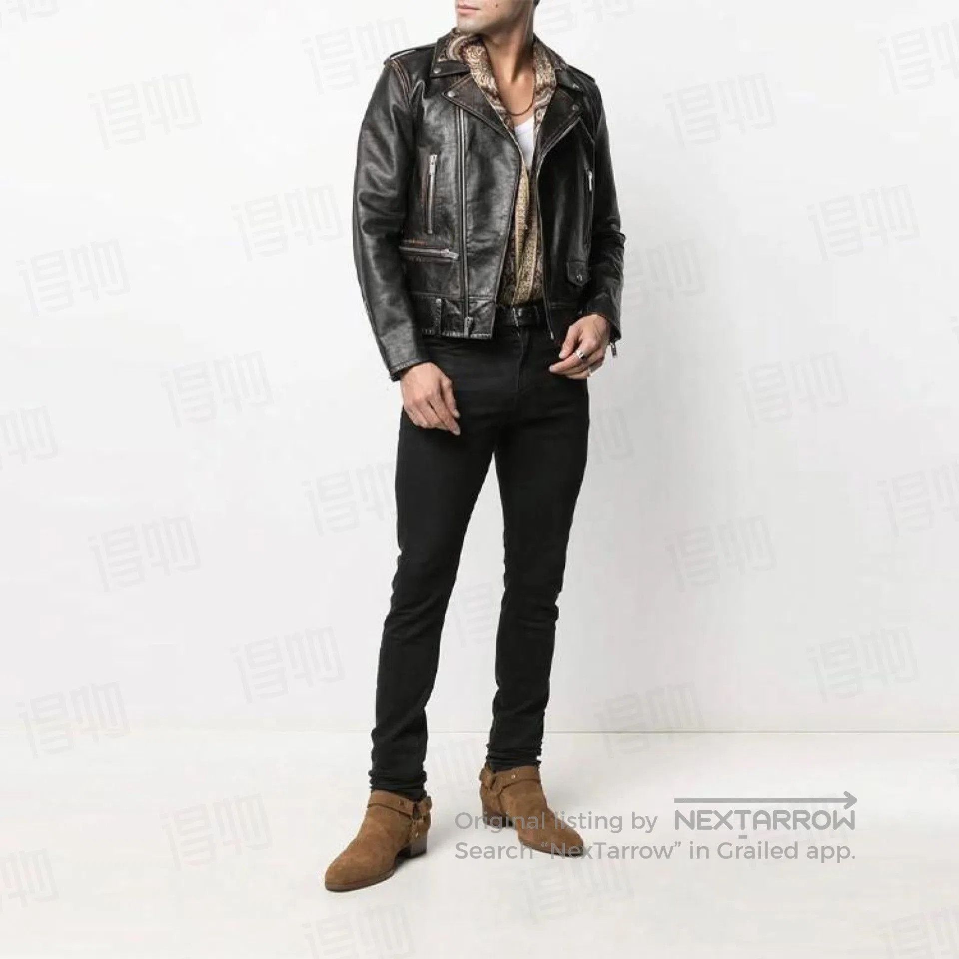 Yves Saint Laurent Yves Saint Laurent Leather Jacket Size 48. Size US M / EU 48-50 / 2 - 8 Thumbnail