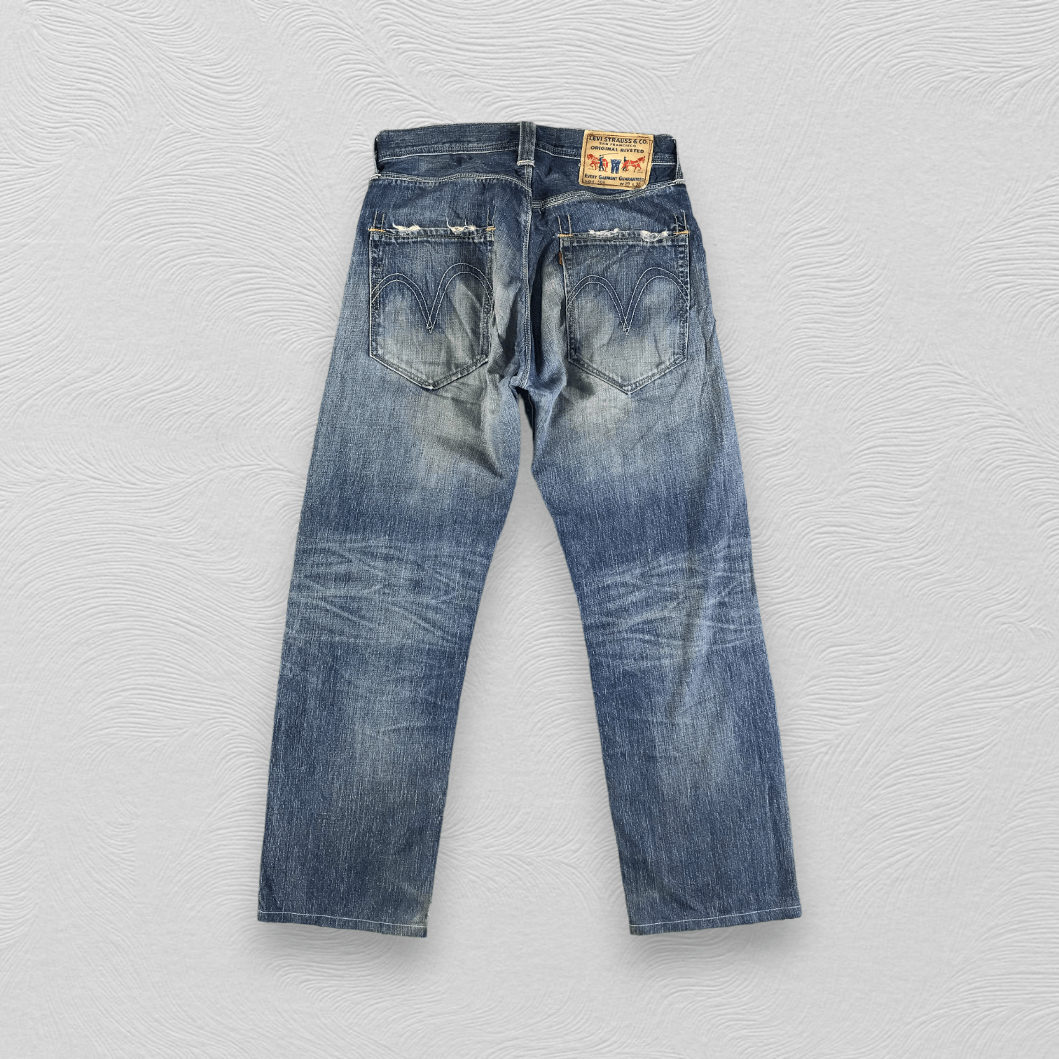 Levi's Vintage Levis 503 Jeans Faded Blue Denim KJ2064 Size US 29 - 2 Thumbnail