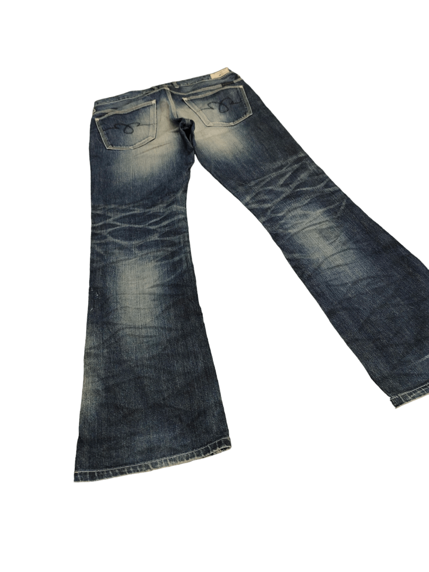 Kapital Flare Jeans Blue Way Clawmark Distress Faded Denim Bootcut Size US 32 / EU 48 - 12 Thumbnail