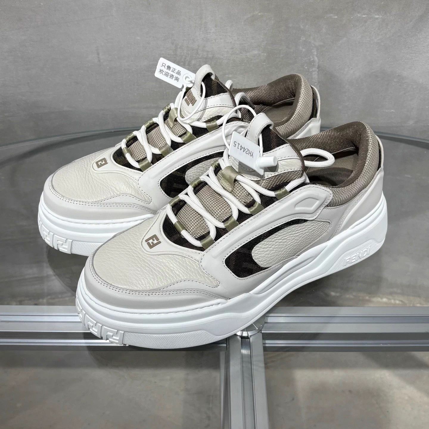 Fendi Fendi white platform sneakers 42 Size US 9 / EU 42 - 2 Thumbnail