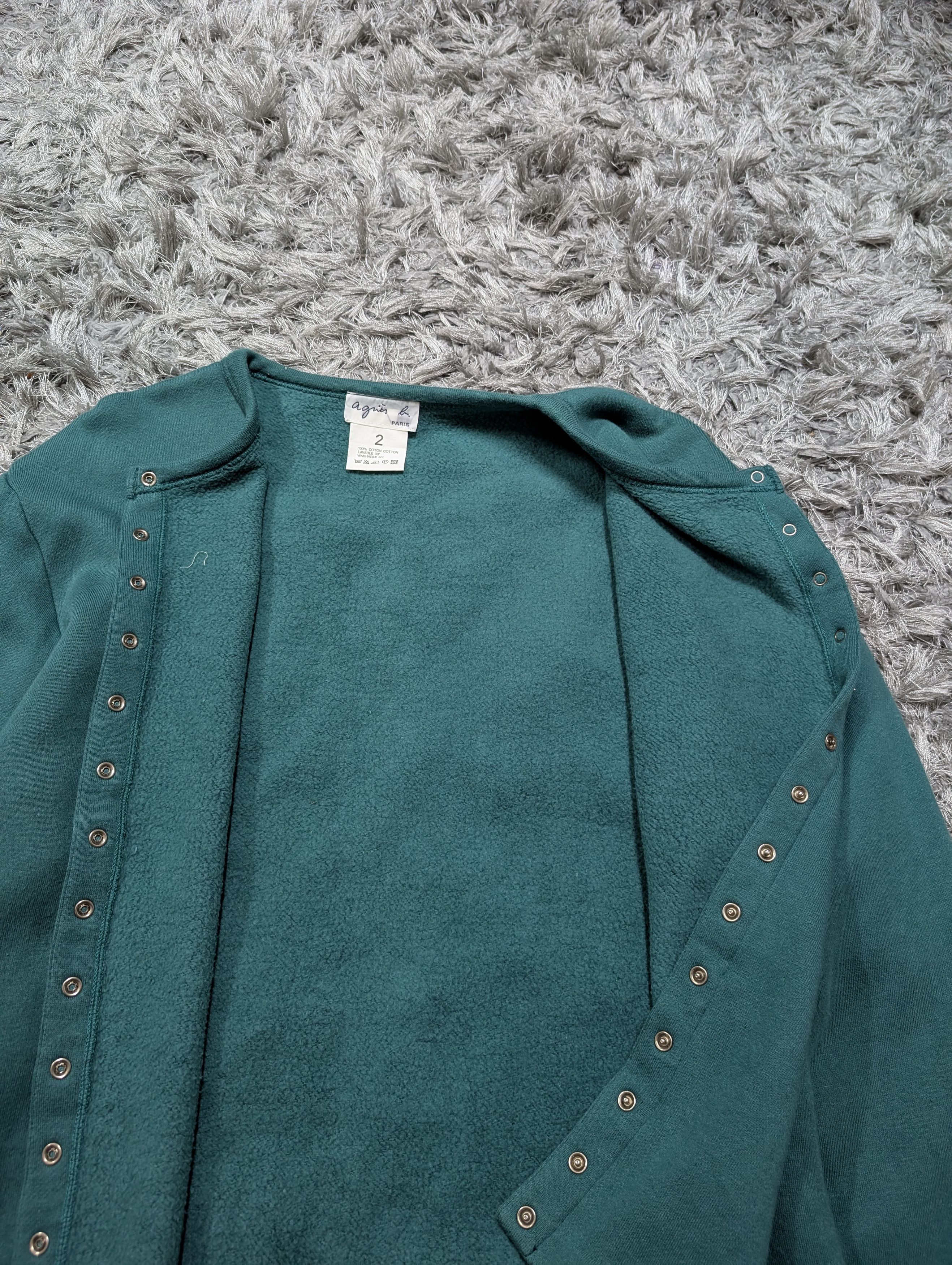agnes b. Agnes B. Compression Cardigan Green Brushed Lining Jacket Size XS / US 0-2 / IT 36-38 - 7 Thumbnail