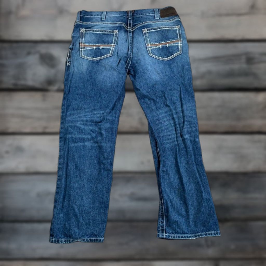 VINTAGE Ariat Jeans Men's 36x30 Bootcut Denim Workwear Low
