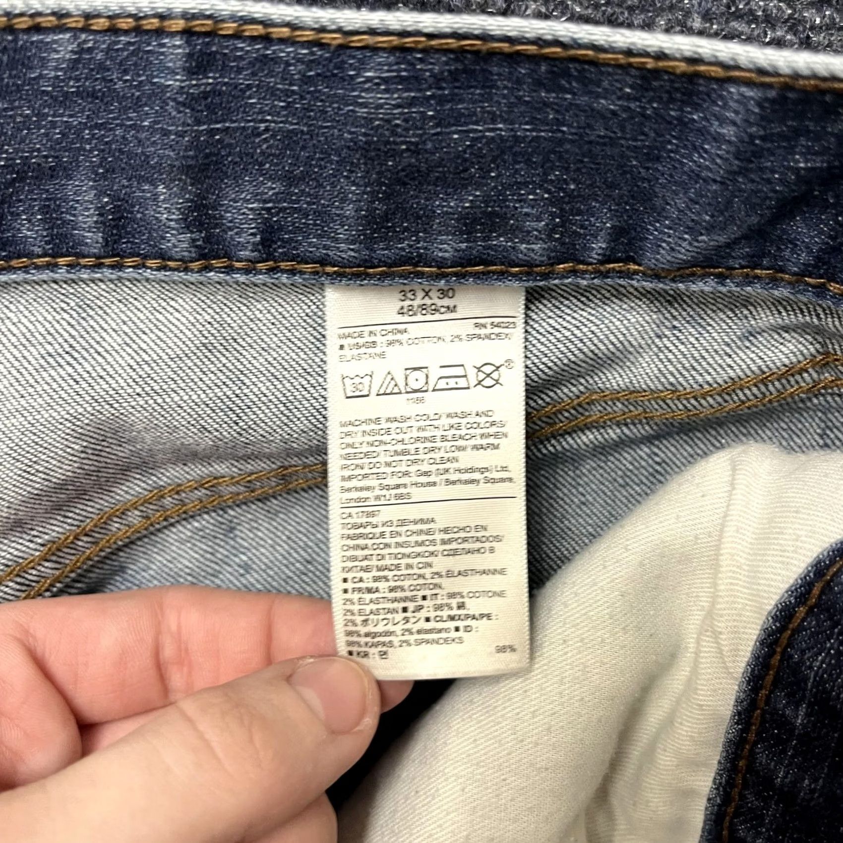 Banana Republic Banana Republic Straight Jeans Mens 33x30 Medium Wash Blue Denim Distressed Straight Leg Jeans Mens Size US 33 - 5 Thumbnail