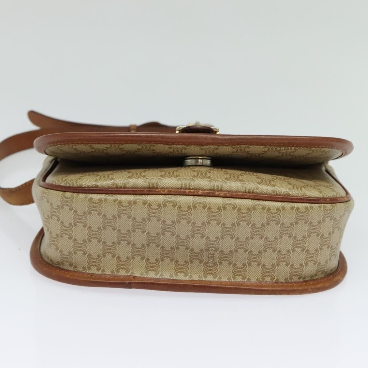 Celine CELINE Macadam Canvas Shoulder Bag Pvc Beige Gold Size ONE SIZE - 9 Thumbnail