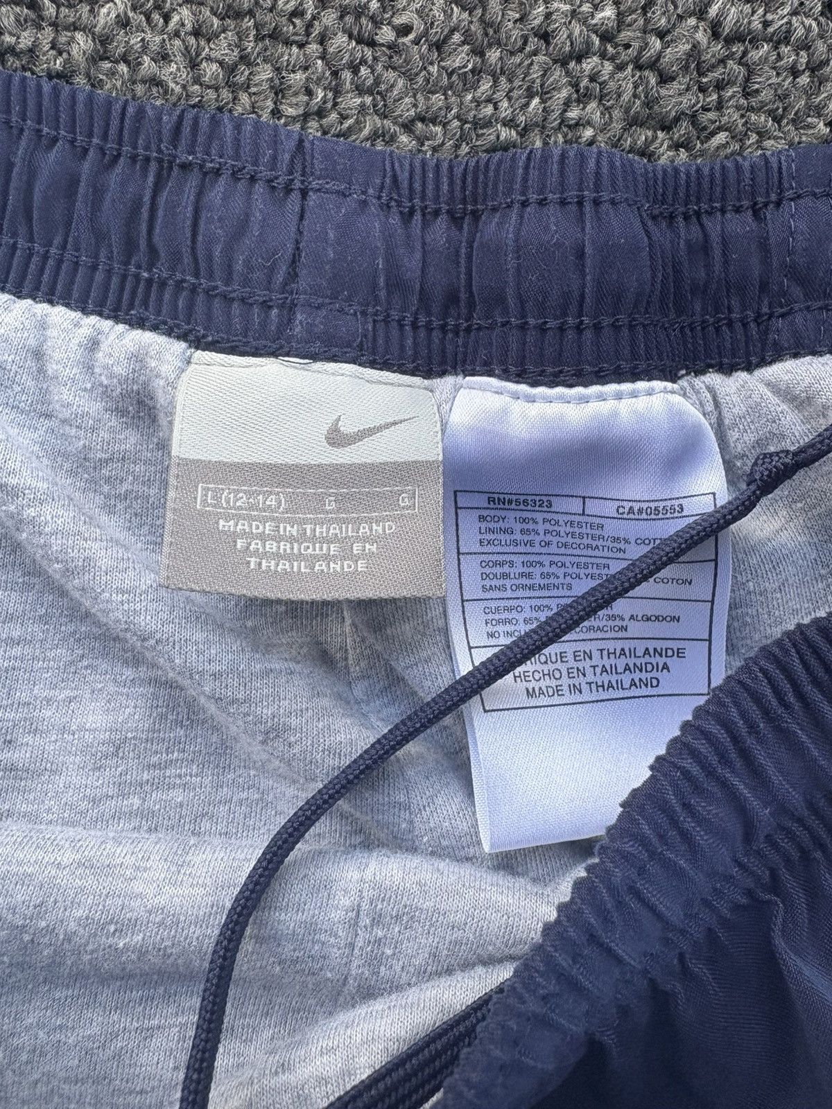 Nike Vintage Baggy Nike Navy Double Layer Trackpants Size Large Size US 32 / EU 48 - 3 Thumbnail