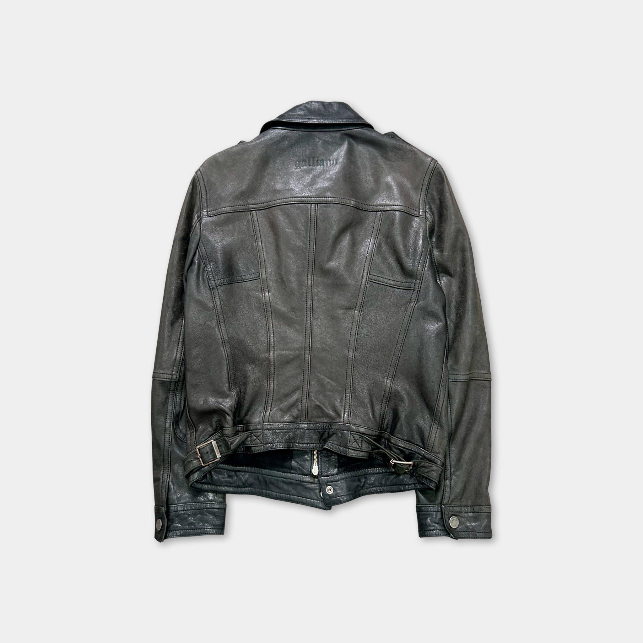 John Galliano Galliano 90s Classic Black Leather Jacket Size US S / EU 44-46 / 1 - 5 Thumbnail
