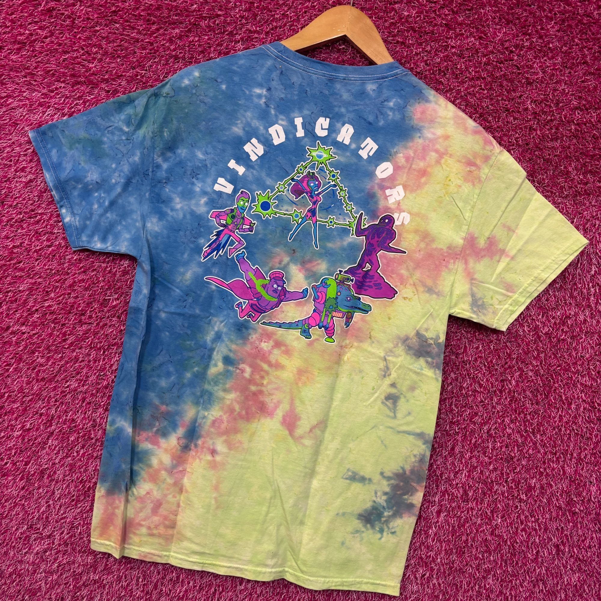 Nickelodeon Rick and Morty Vindicators Team tie dye T-shirt size medium Size US M / EU 48-50 / 2 - 2 Thumbnail