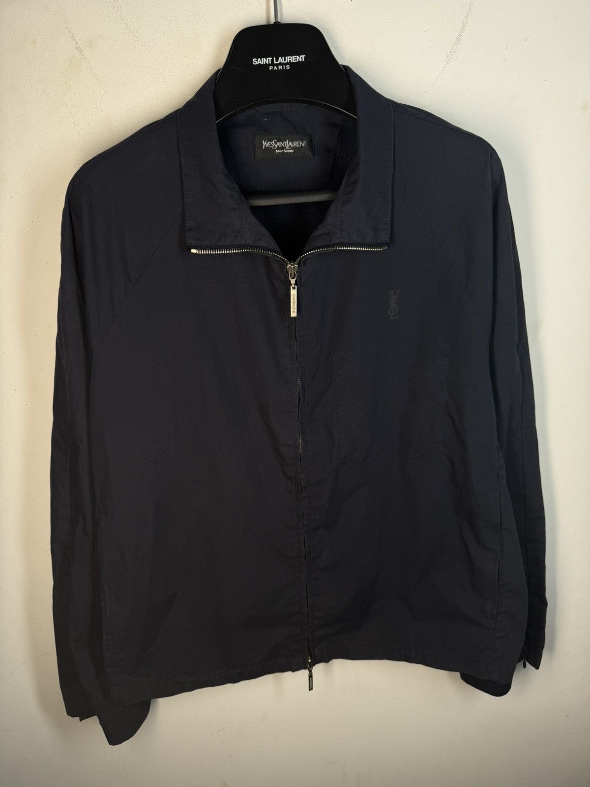 Yves Saint Laurent Spring YSL Jacket Dark Navy Classic Vintage Bomber Size US M / EU 48-50 / 2 - 15 Thumbnail