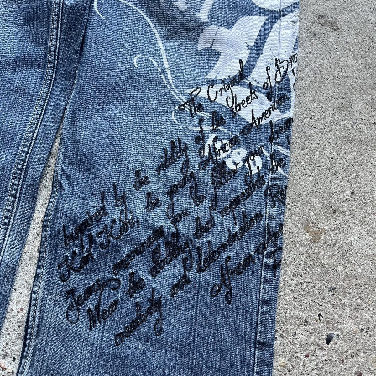 Karl Kani × Vintage Karl Kani 32x34 Vintage Y2K Big Logo Baggy Rap Denim Jeans Size US 32 / EU 48 - 4 Thumbnail