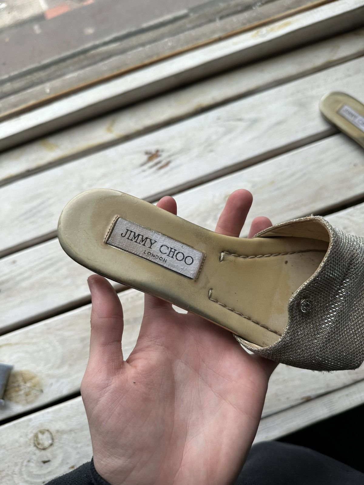 Jimmy Choo × Vintage VNTG🚨 JIMMY CHOO Matelassé Canvas Espadrille Sandals Size US 6 / IT 36 - 5 Thumbnail