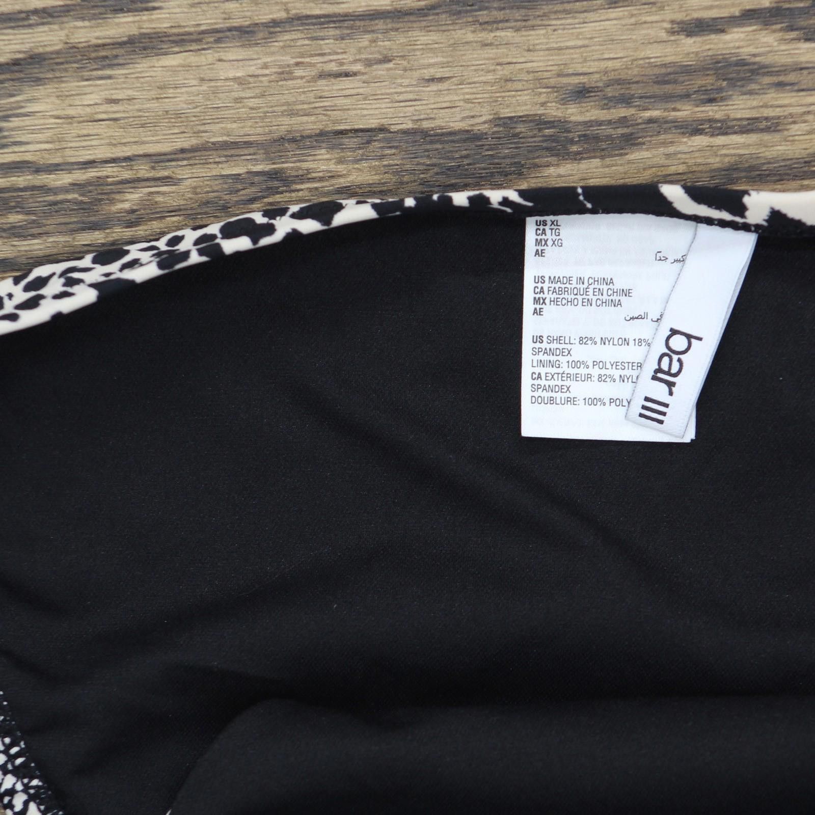 Bar III Nwt Bar Iii Womens Hipster Bikini Swim Bottom Black Multi Xl Size ONE SIZE - 4 Thumbnail
