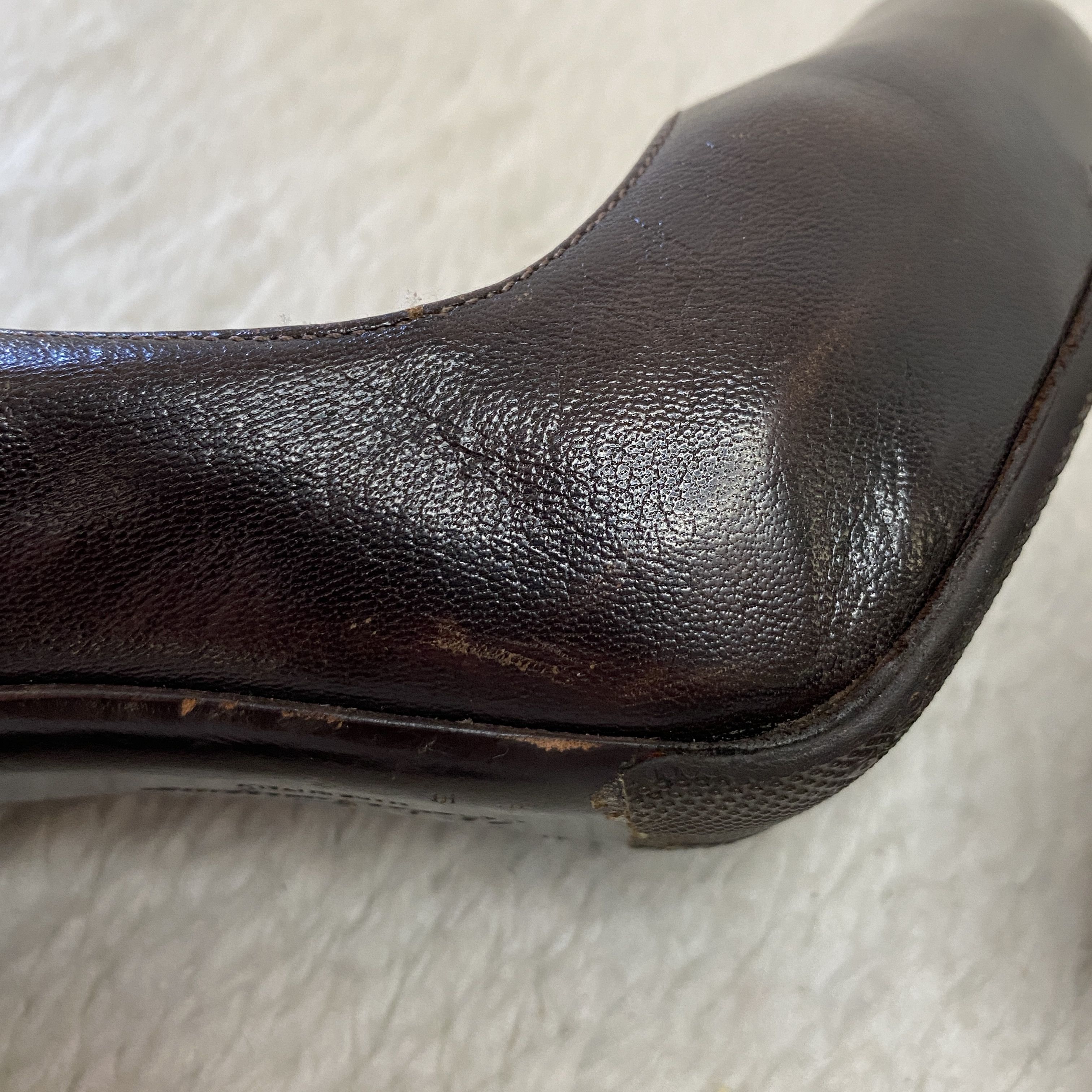 Salvatore Ferragamo Vintage Salvatore Ferragamo Brown Leather Wooden Heel Pumps Size US 6.5 / IT 36.5 - 9 Thumbnail