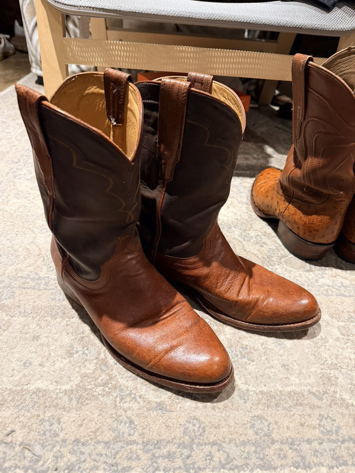 Tecovas Tecovas Roper Smooth Ostrich Size US 9.5 / EU 42-43 - 1 Thumbnail