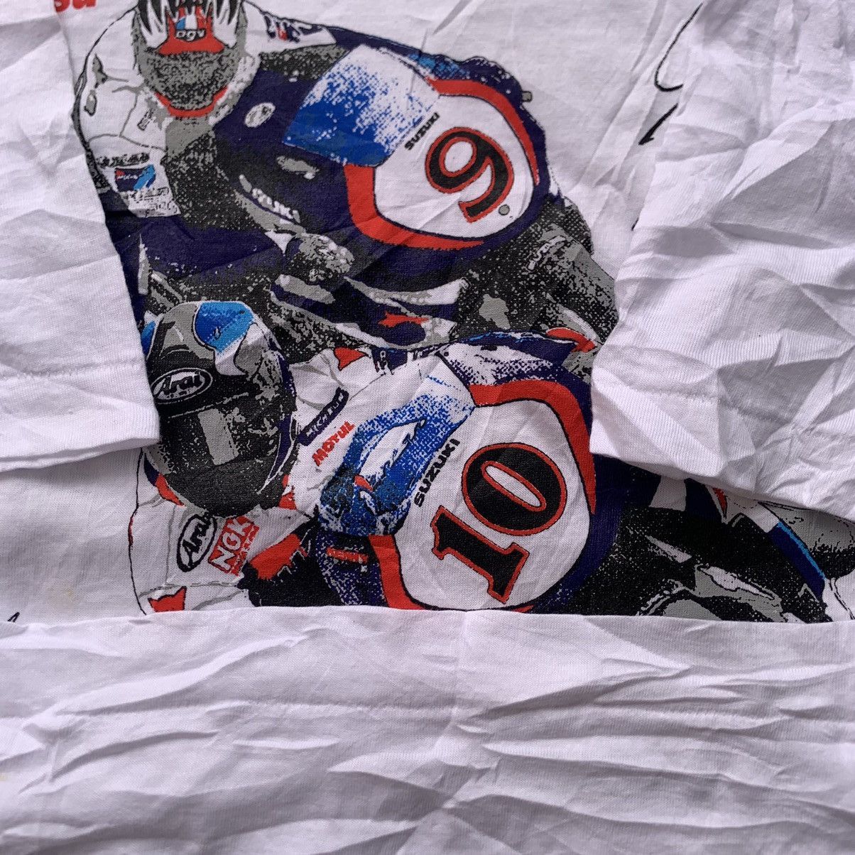 Vintage Vintage 90s Suzuki Racing Team Kenny Roberts Aoki T-Shirt Size US L / EU 52-54 / 3 - 9 Thumbnail