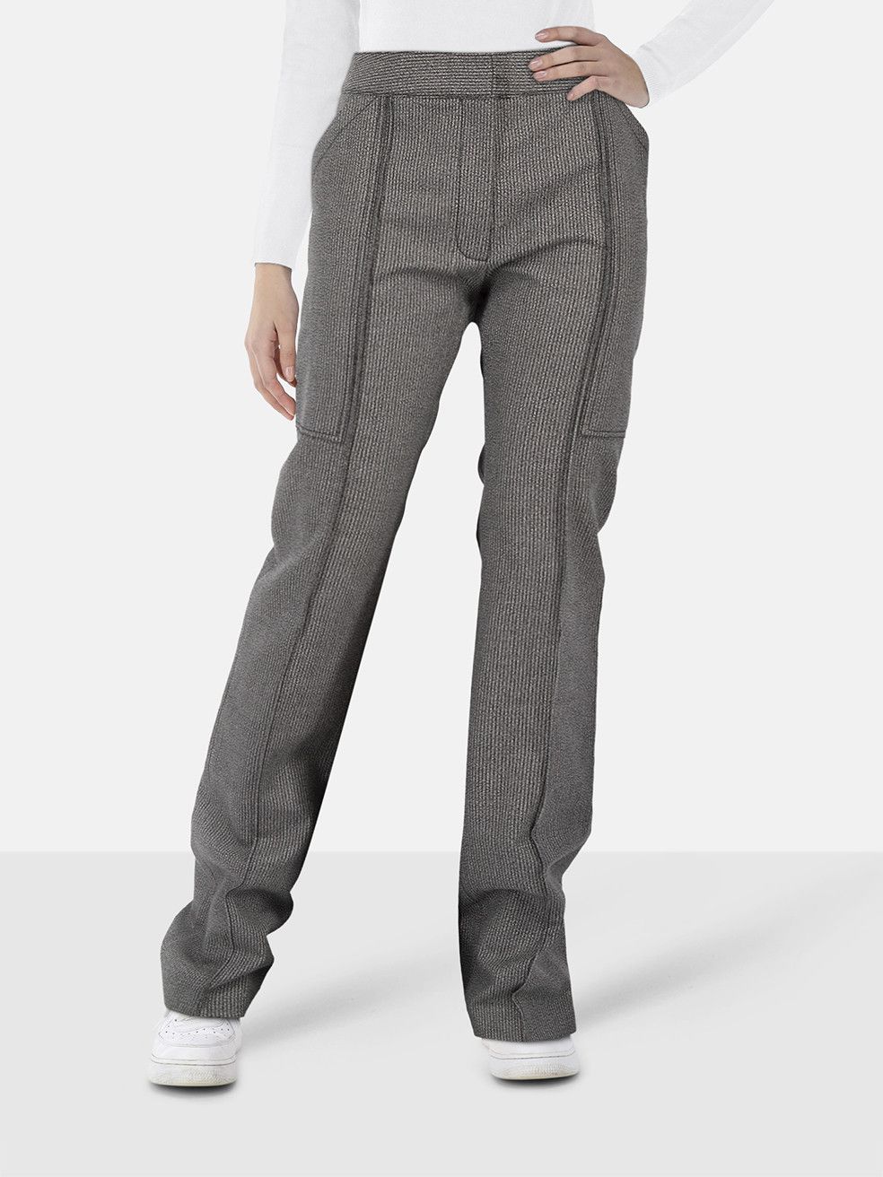 Stella McCartney Grey Straight Wool Trousers Size 27" / US 4 / IT 40 - 1 Thumbnail