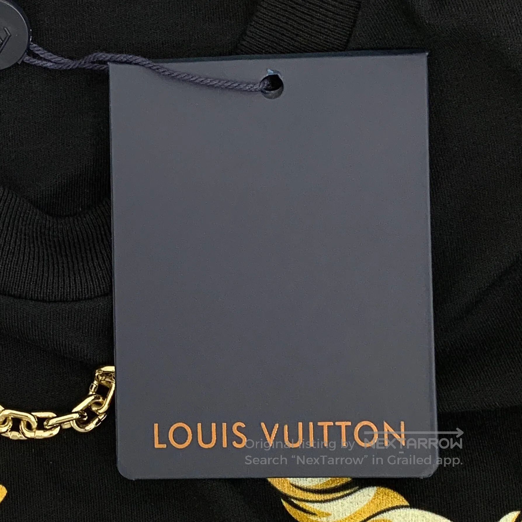 Louis Vuitton Louis Vuitton Black logo printed cotton crew neck short-sl Size US S / EU 44-46 / 1 - 9 Thumbnail