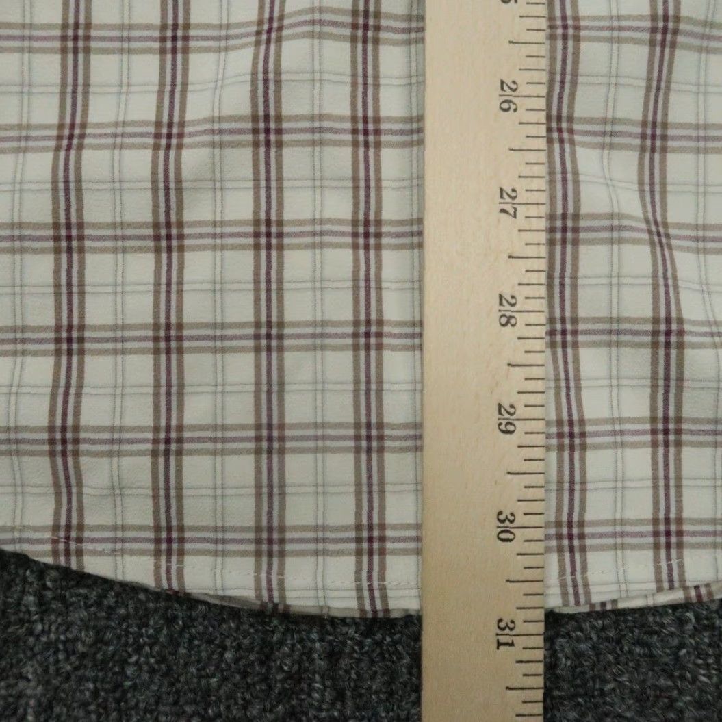 Mizzen+Main Mizzen+Main Shirt Mens M Brown Plaid Button-Up Slim Fit Casual Long Sleeve Beige Xs S? Size US M / EU 48-50 / 2 - 7 Thumbnail