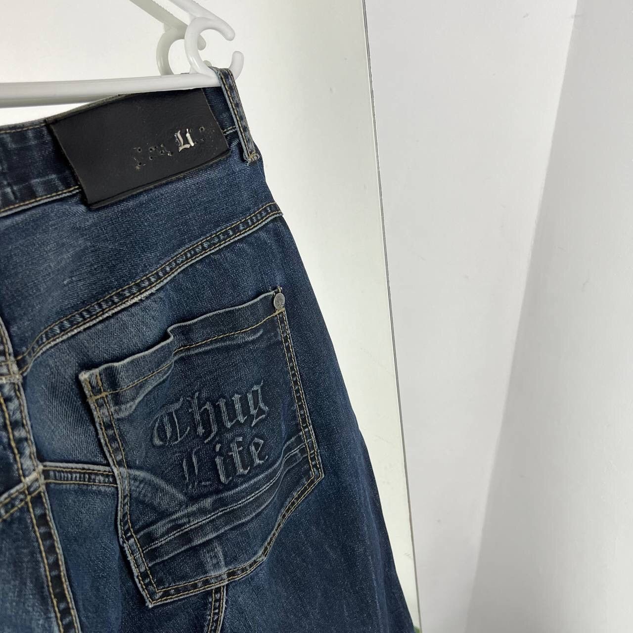 Japanese Brand Rap Pants Thug Life 2 PAC Vintage Double Knee Size US 32 / EU 48 - 7 Thumbnail
