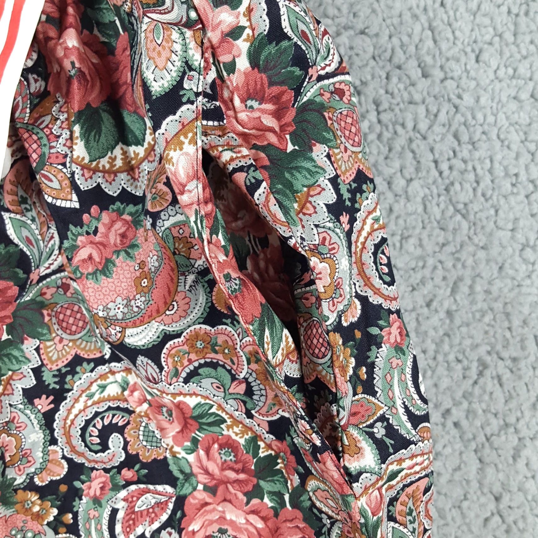 Pinko Vintage Infinity Chic Women's Shorts L Pink Floral Paisley Paperbag 90s Y2K Retro Summer Size 36" / US 14 / IT 50 - 4 Thumbnail