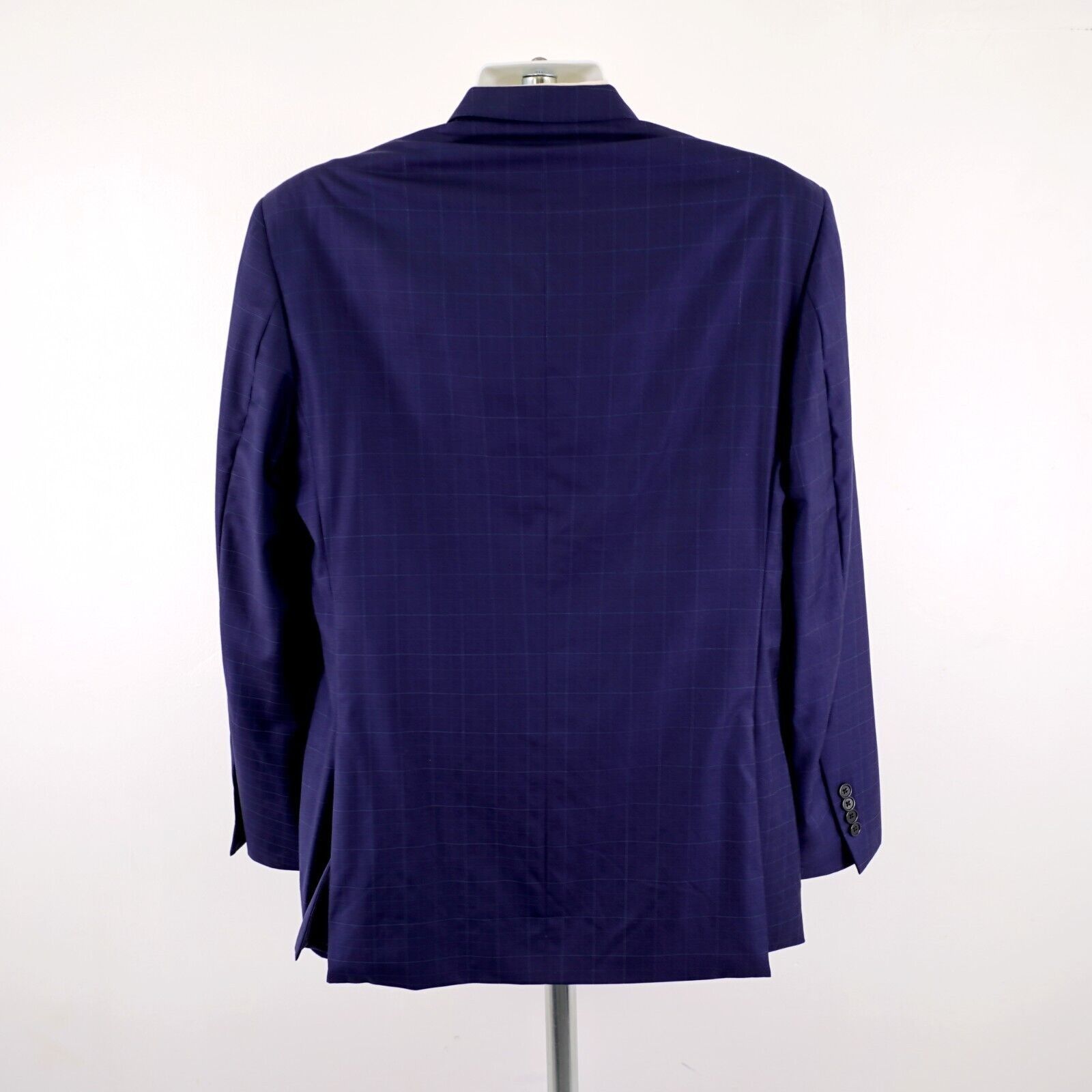 Jos. A. Bank Jos A Bank Signature Gold Super 150s Wool Blue Windowpane 42 Size 42L - 6 Thumbnail