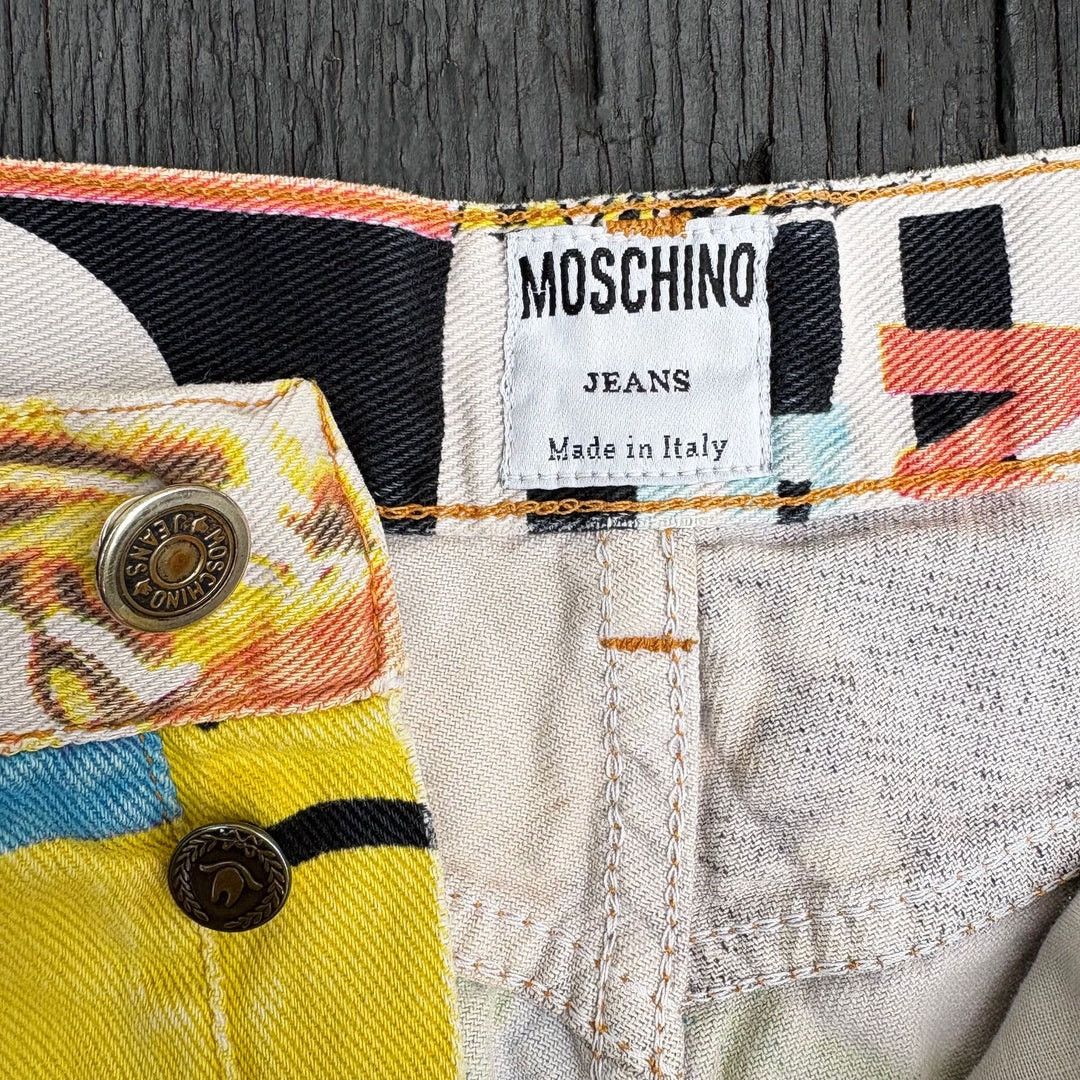 Moschino Moschino 1990 90s Vintage Opposites Pattern Designer Jeans Size 28" / US 6 / IT 42 - 6 Thumbnail