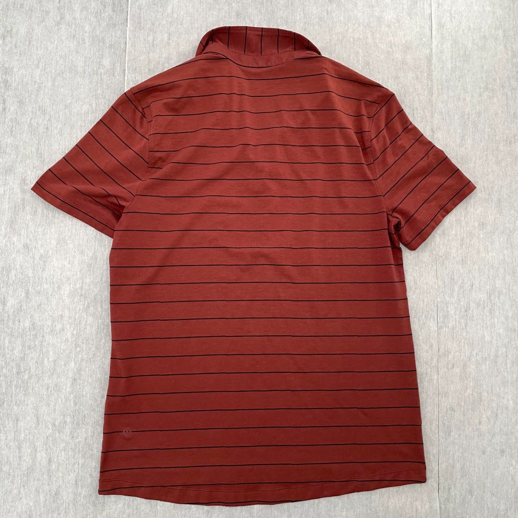 Lululemon Lululemon Tech Polo Shirt Adult Small Brown Striped Short Sleeve Activewear Mens Size US S / EU 44-46 / 1 - 2 Thumbnail