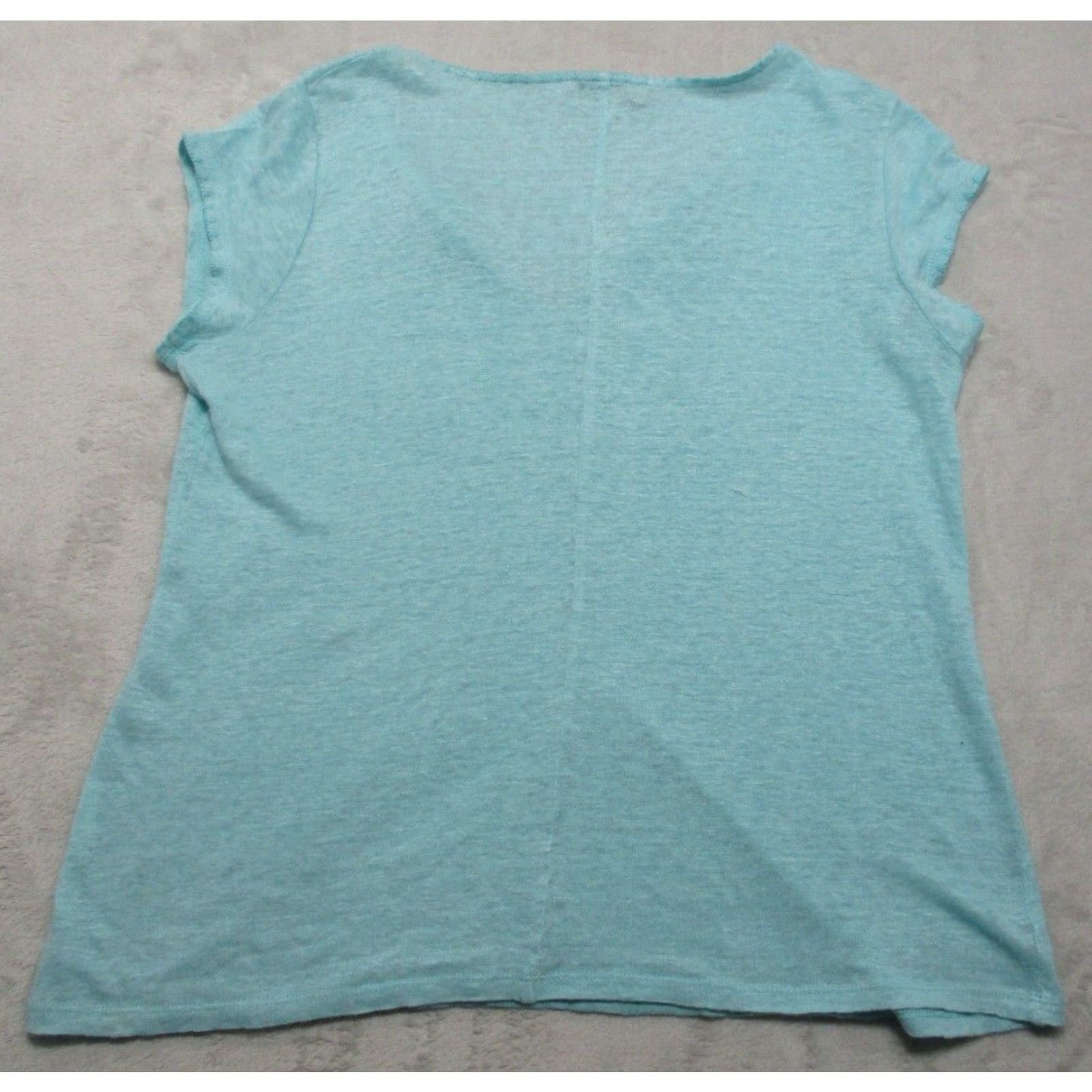Vintage Democracy Shirt Womens M Medium Green Knit Short Sleeve V-Neck Casual Stretch Size M / US 6-8 / IT 42-44 - 5 Thumbnail