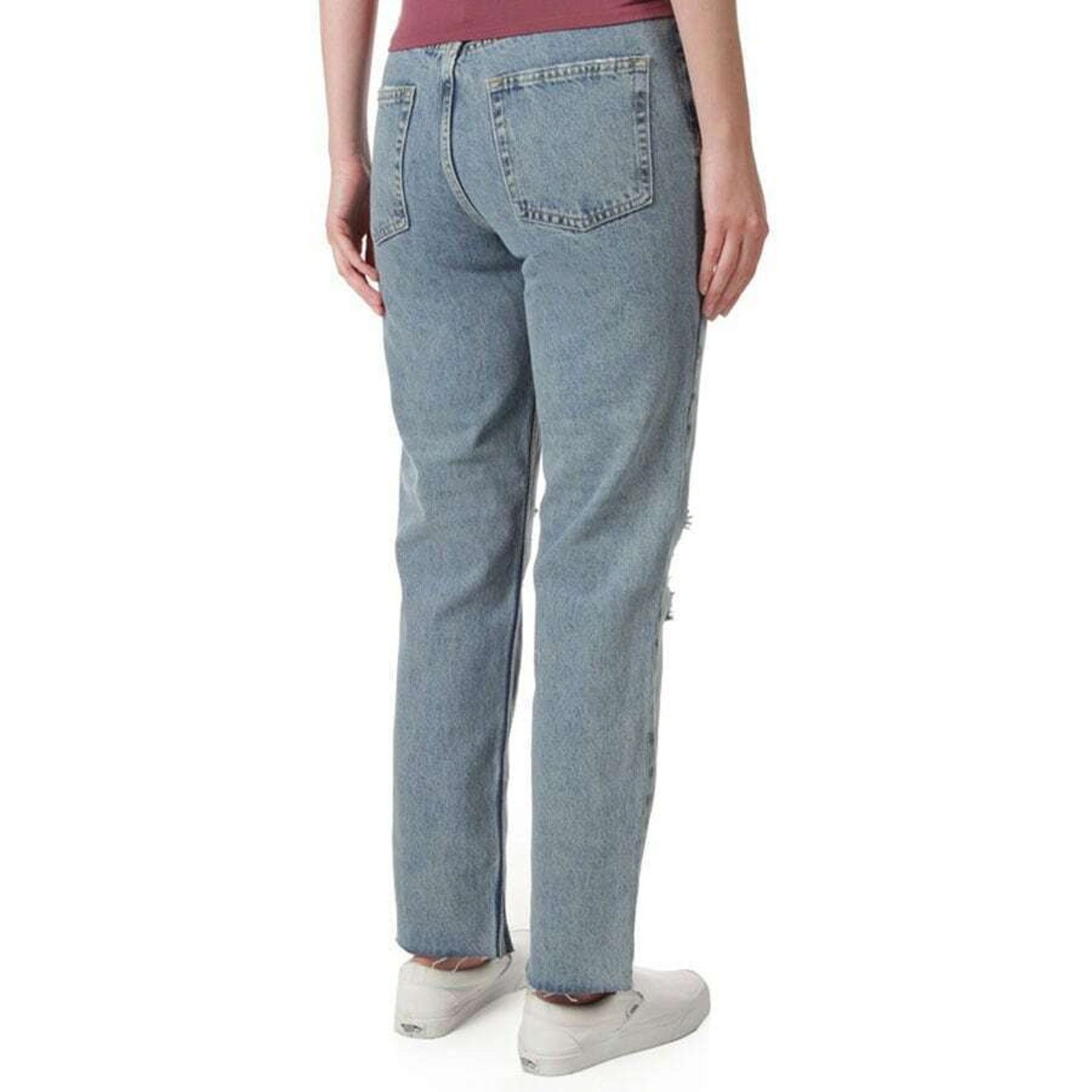 Bdg BDG Women Light Wash Denim Raw Hem Straight Leg Jean Size 25 Size 25" / US 0 / IT 36 - 2 Thumbnail