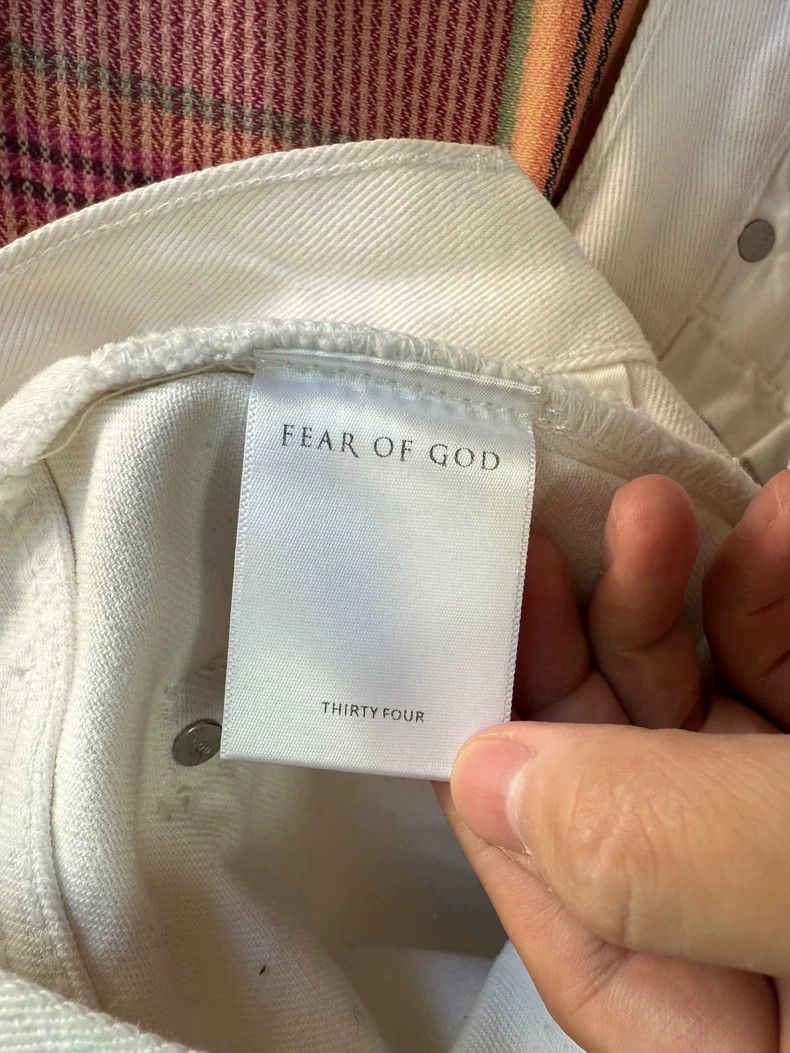 Fear of God Fear of God Co-branded white jeans Size US 34 / EU 50 - 7 Thumbnail