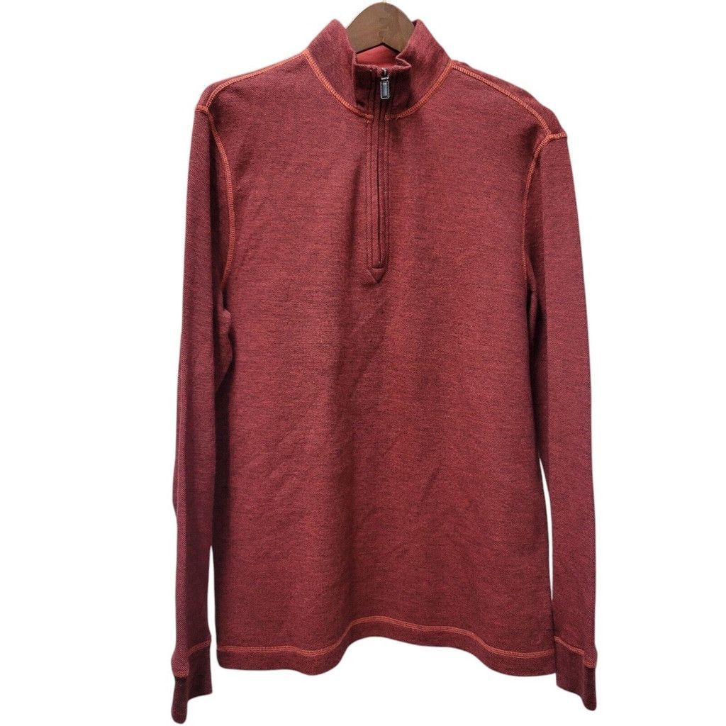 BUGATCHI Bugatchi Men's Quarter Zip Henley Long-Sleeve Shirt Small Size US S / EU 44-46 / 1 - 1 Thumbnail