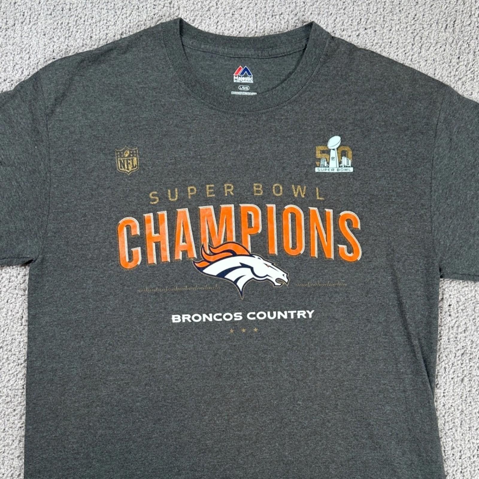 Majestic Denver Broncos Super Bowl Champions T Shirt Mens Large Size US L / EU 52-54 / 3 - 1 Thumbnail