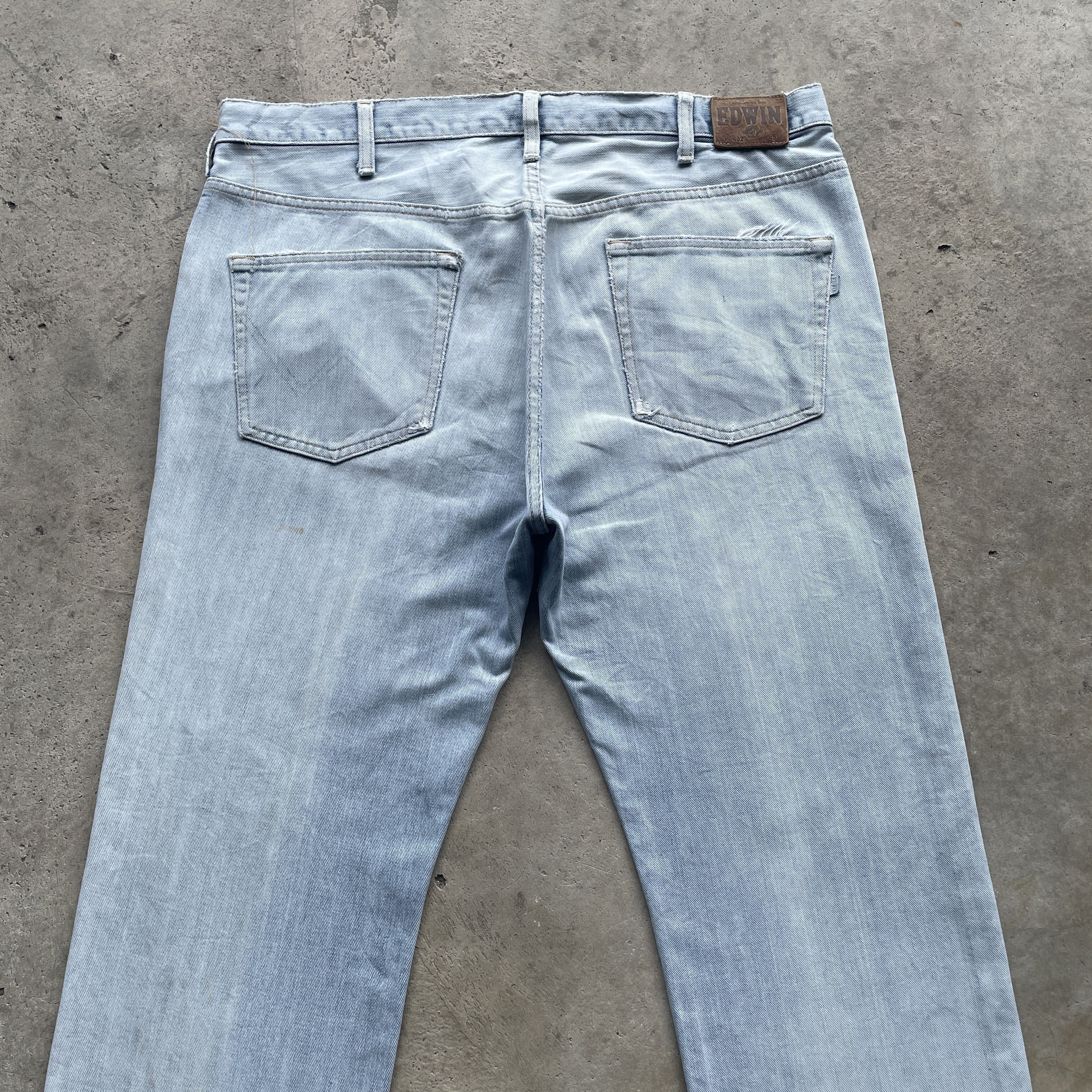 Edwin × Japanese Brand VINTAGE EDWIN DISTRESSED WASH JEANS FADED DENIM PANTS W39 Size US 39 - 9 Thumbnail