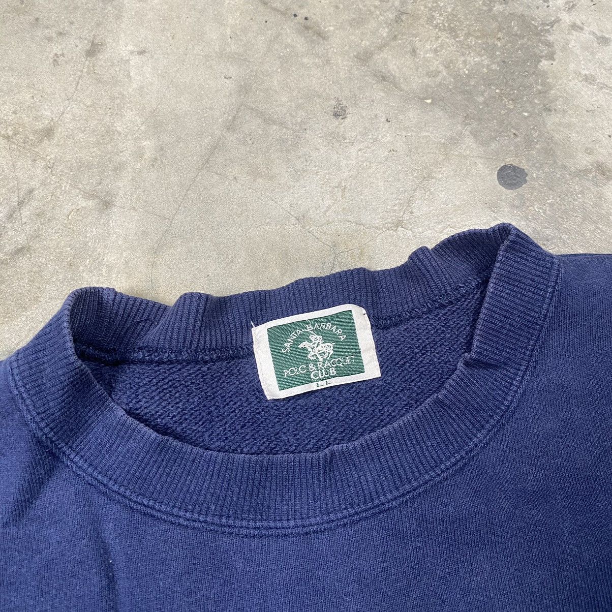 Designer × Vintage 90s Polo Santa Barbara Big Logo Boxy Crewneck Size US L / EU 52-54 / 3 - 4 Thumbnail