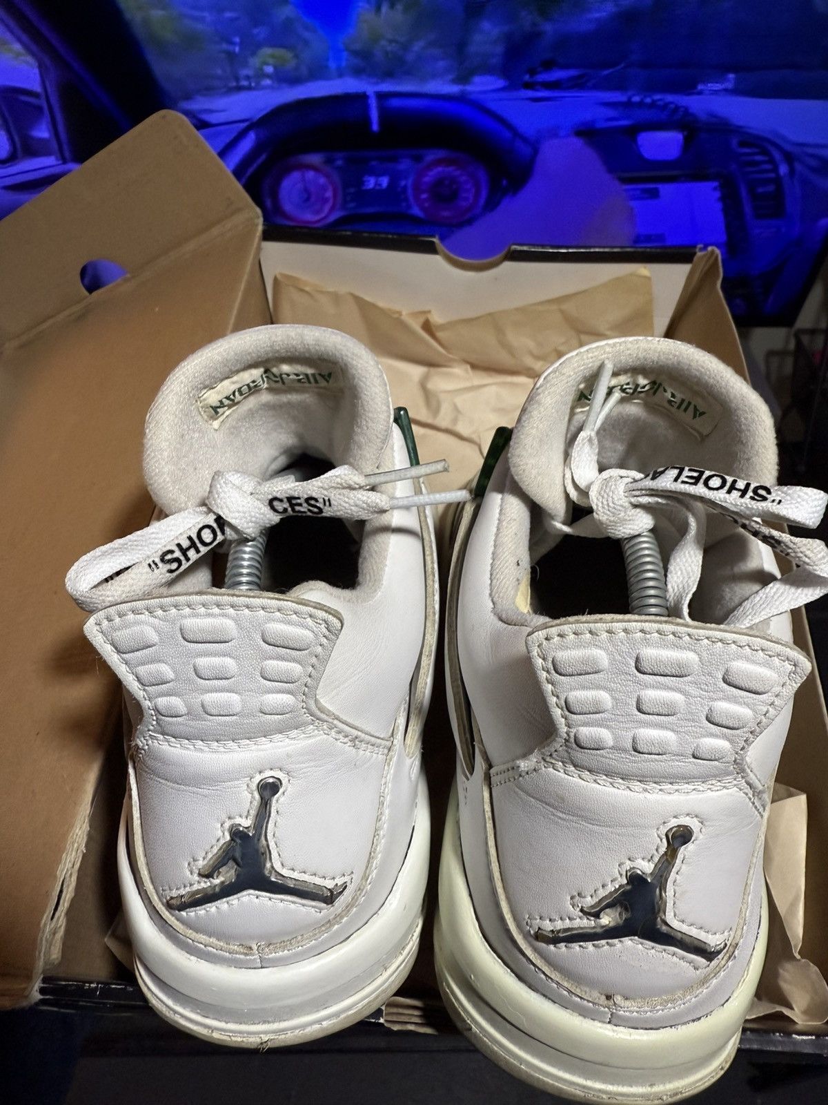 Nike 2004 classic green jordan 4 Size US 9.5 / EU 42-43 - 4 Thumbnail
