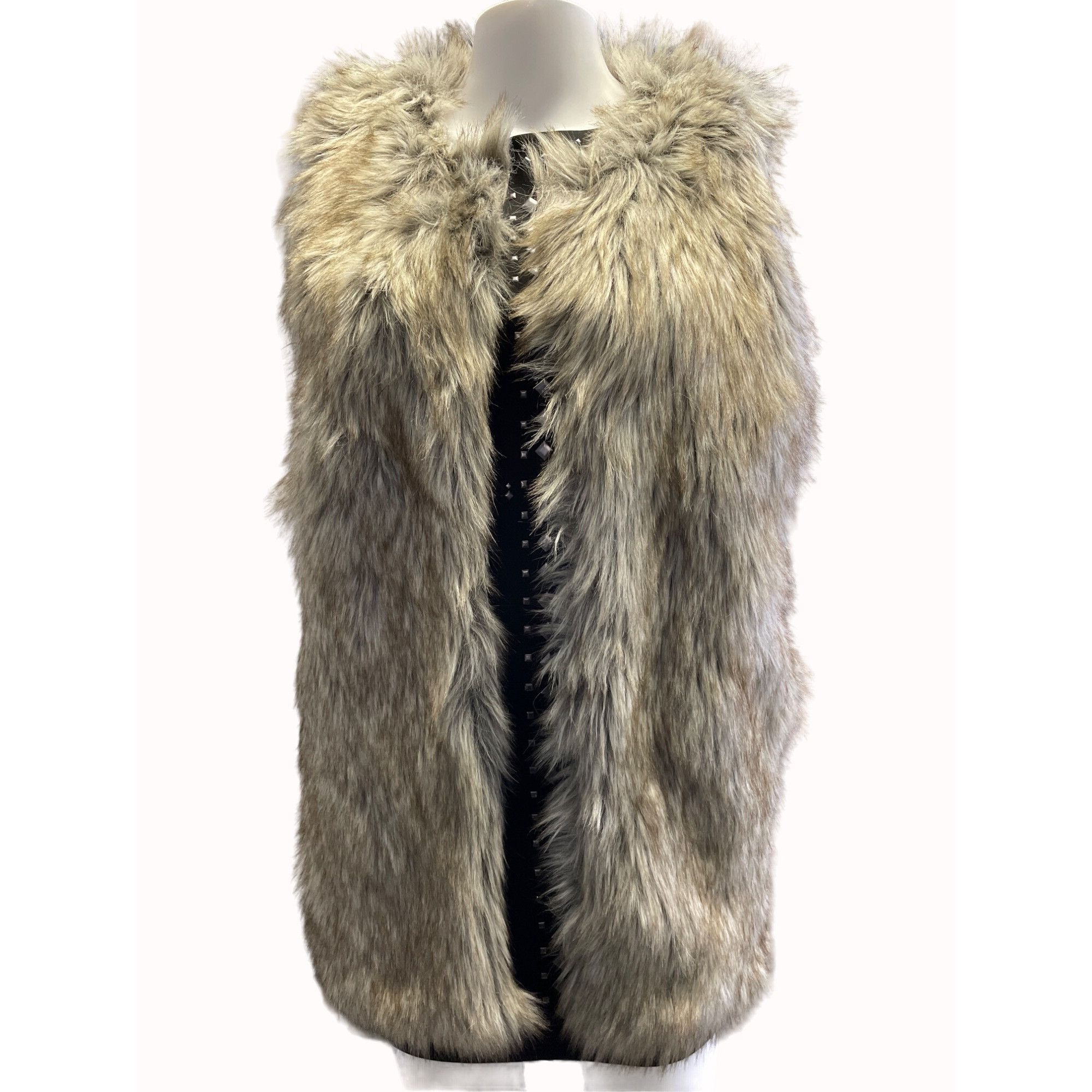 Rachel Zoe Rachel Zoe Women's Faux Fur Vest Brown/Gray Size M SKU 5746 Size M / US 6-8 / IT 42-44 - 1 Thumbnail