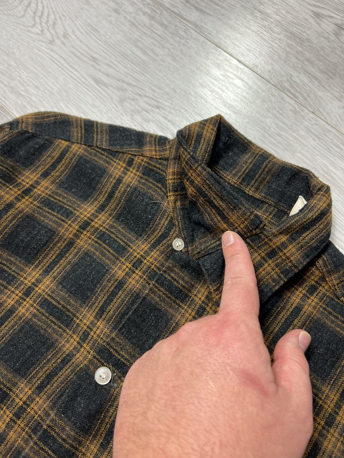 Arrow Vintage 50s / 60s Arrow Flannel Checkered Shirt Wool Acrylic Size US M / EU 48-50 / 2 - 9 Thumbnail