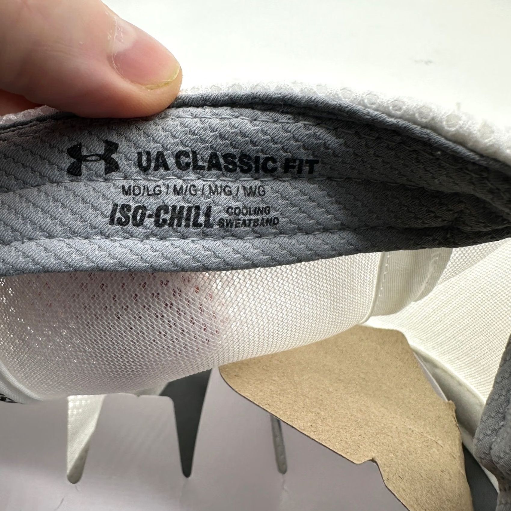 Under Armour Under Armour Golf Hats Men White Iso Chill Driver Classic Fit NEW Medium Large Adjustable Size ONE SIZE - 6 Thumbnail