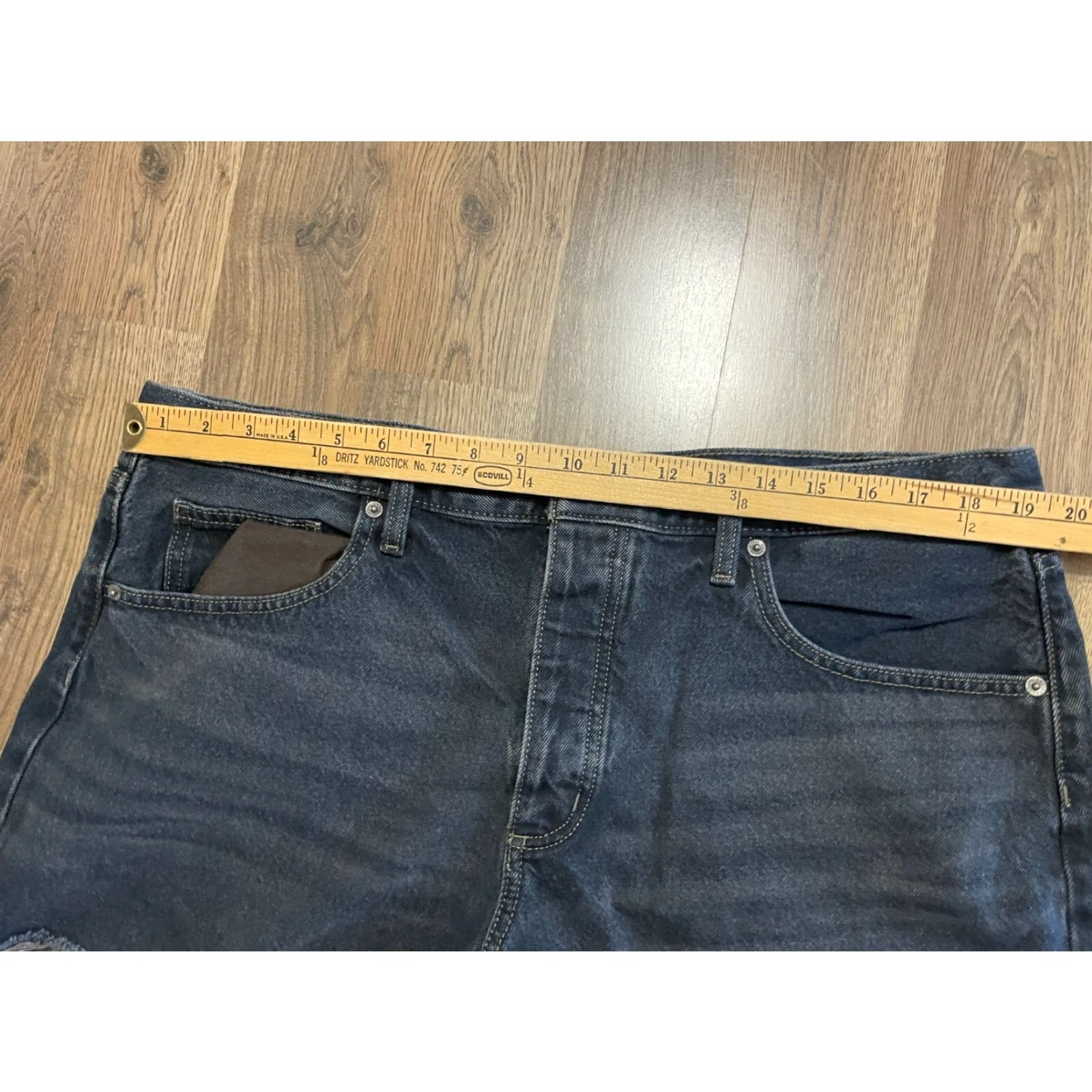 Vintage Universal Thread Shorts Women Size 16 Black Denim Cut-Off Solid University Modern Womens Size 38" / US 16 / IT 52 - 7 Thumbnail