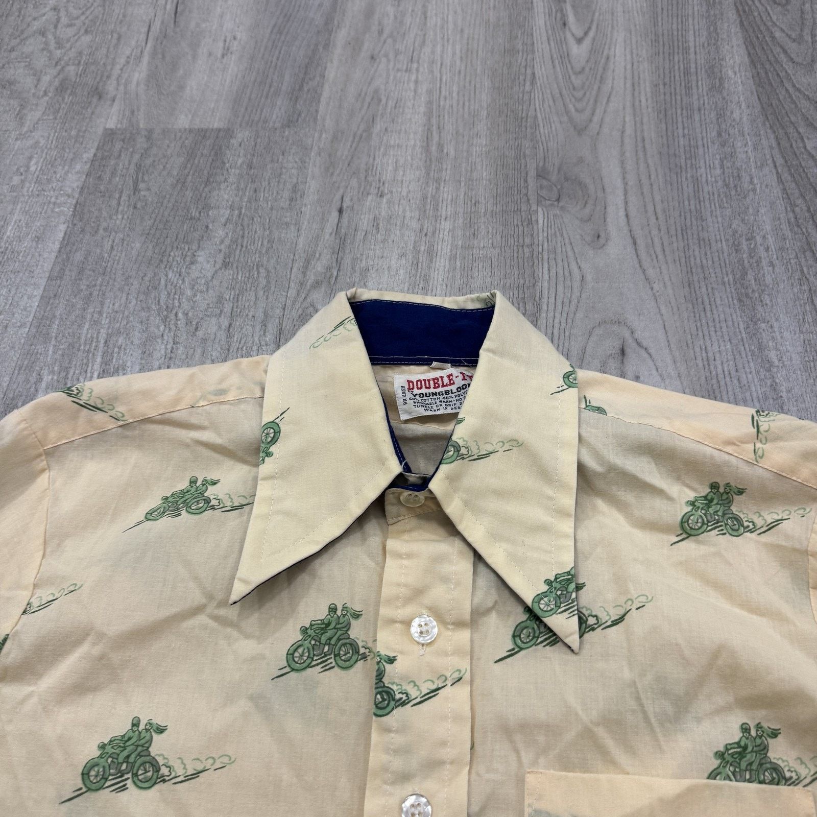 Vintage Vintage Double-It Youngbloods Shirt Mens 15 Motorcycle Print Size US L / EU 52-54 / 3 - 3 Thumbnail