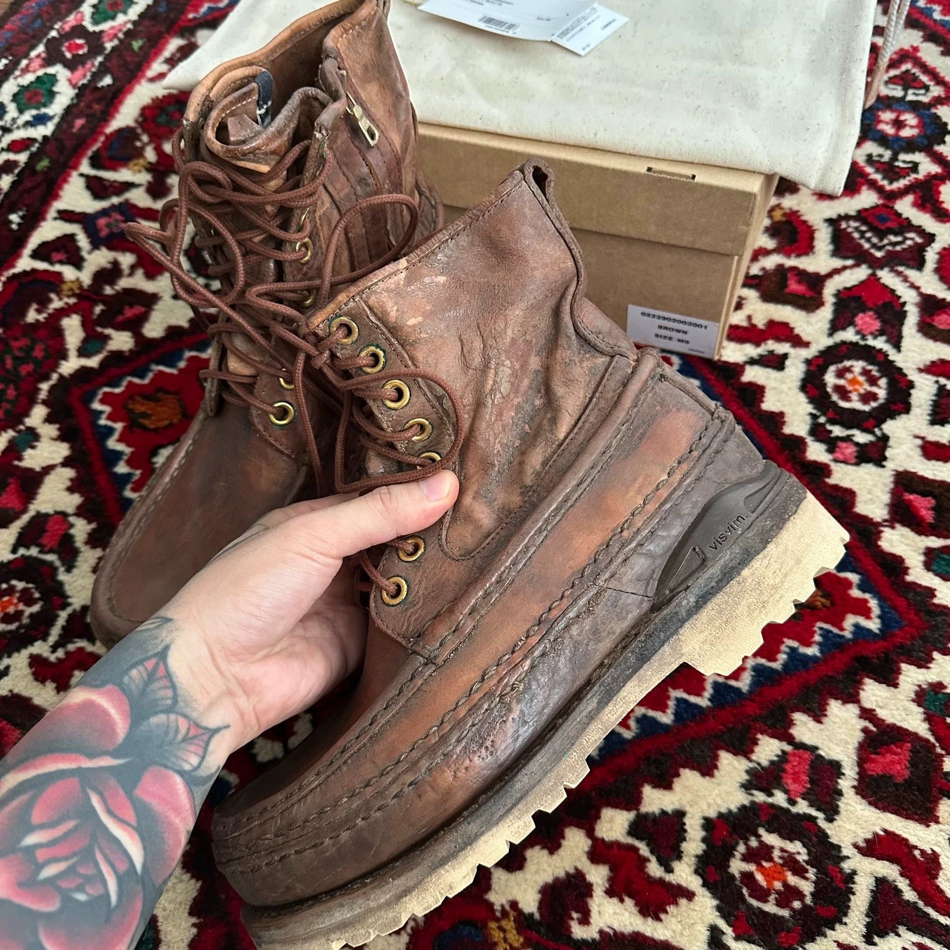 Visvim visvim 22aw ict grizzly heavily mud dyed boots 9 Size US 9 / EU 42 - 4 Thumbnail