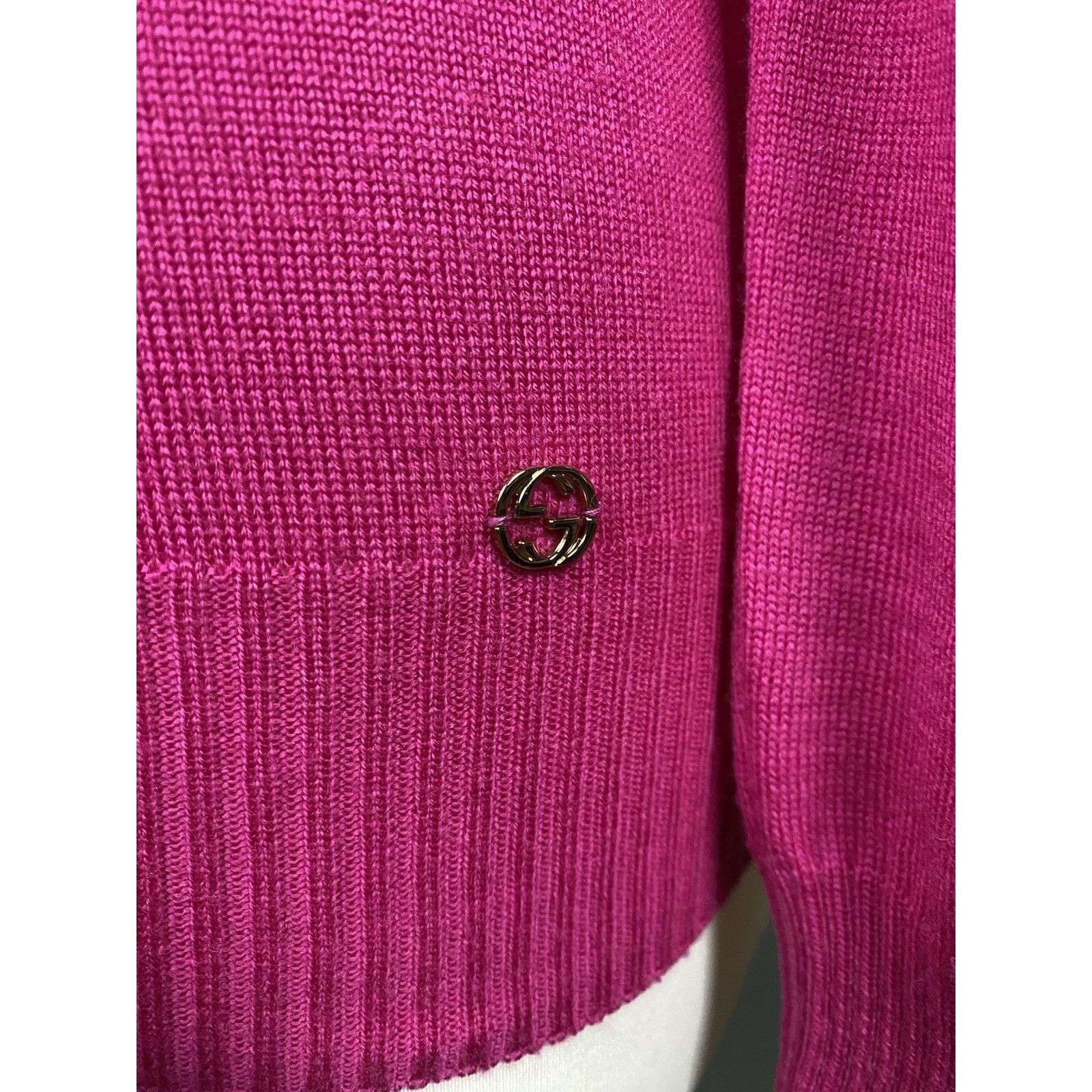 Gucci MINT! Gucci Women's Pink Wool Cardigan Sweater Size XS Size XS / US 0-2 / IT 36-38 - 9 Thumbnail