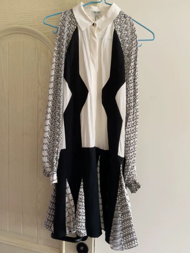 Kenzo KENZO Dress with exposed shoulders and silk pleats Size XS / US 0-2 / IT 36-38 - 1 Thumbnail