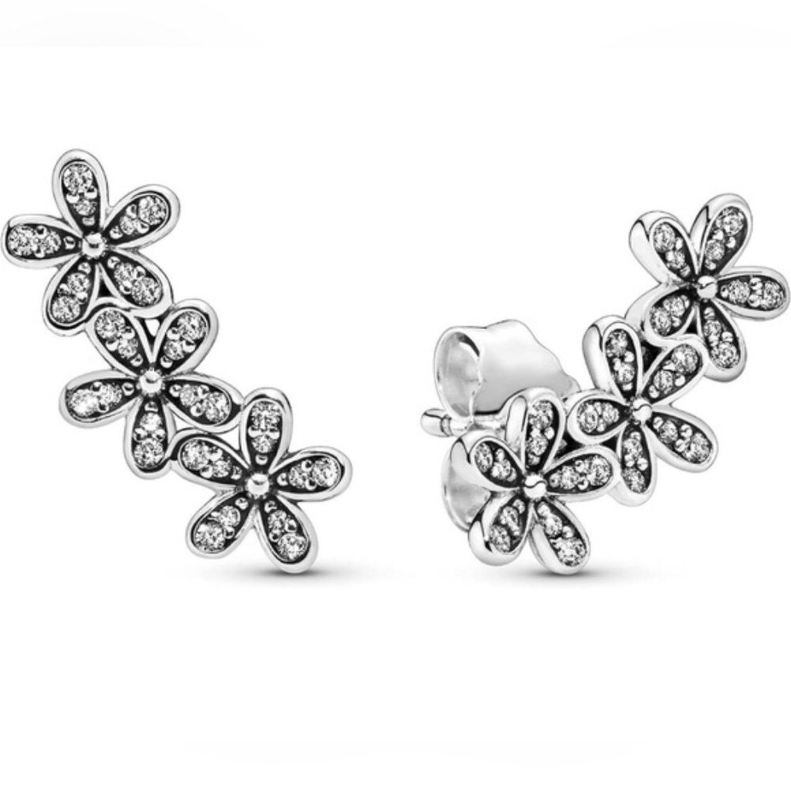 Pandora Dazzling Daisy Clusters, Stud Earrings in Silver, Women's