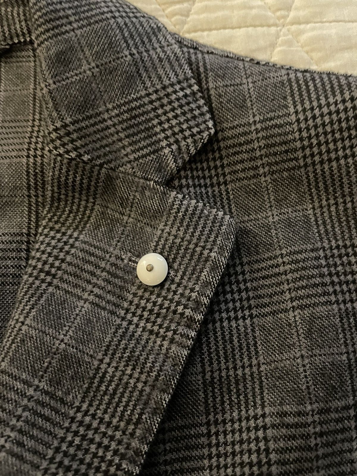 L.B.M. 1911 Prince of Wales Check Patch Pocket Jacket Size 40L - 4 Thumbnail