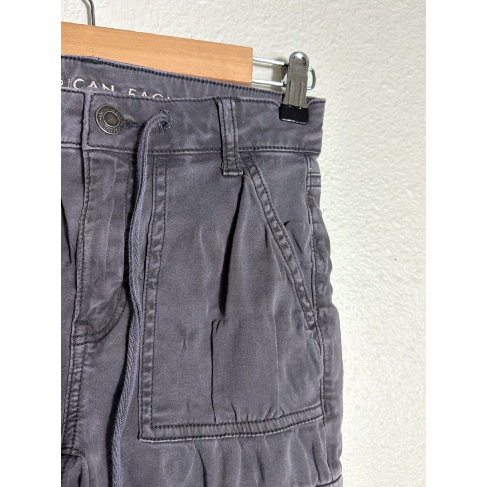 American Eagle Outfitters American Eagle Super Stretch Women’s Jeggings 2 Hi Rise Cargo Gray Flaws 26x28 Size 26" / US 2 / IT 38 - 7 Thumbnail