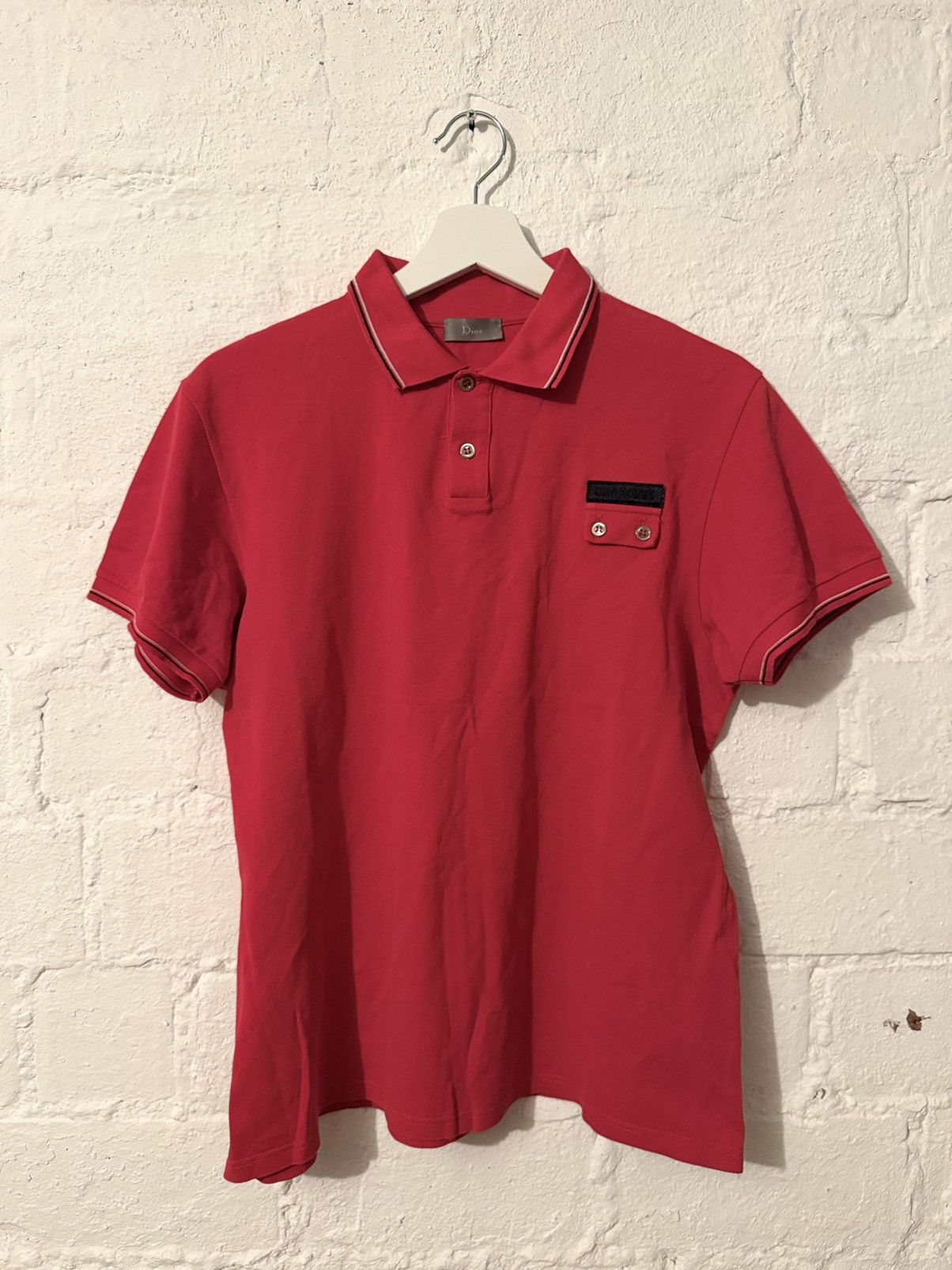 Dior × Hedi Slimane Dior Homme SS07 Pink Polo Shirt | Grailed